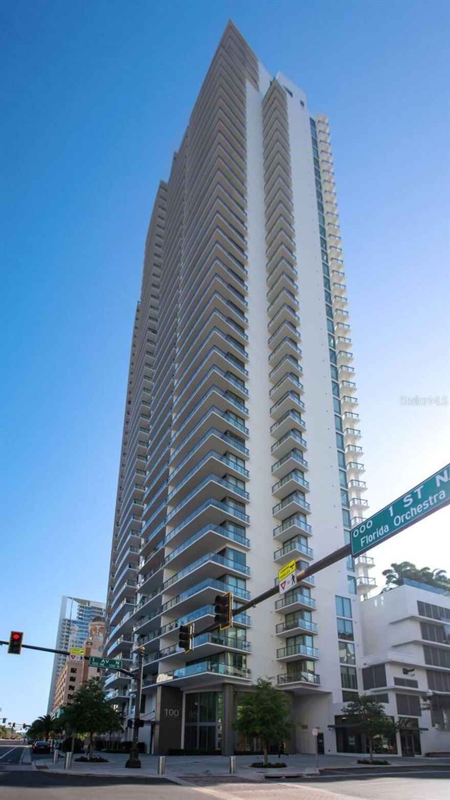 ONE St. Petersburg’s Premier Tower of Luxury overlooks the best of the best in Main Street America. Hovering forty-two stories above, yet intimately connected to the vibrant life in Downtown St. Petersburg, Waterfront Parks, Beach Drive Shoppes, Five Star Dining and World-renowned Galleries all accessible with the push of a button. With the sunrise orientation of this desirable twenty-sixth floor, Centre Residence, floor to ceiling windows take in panoramic views of Tampa Bay. The open design features over 1,800 SF of ultra-modern living with two private suites plus a den or third bedroom and third full bath. Stainless Jenn- Air appliances are the centerpiece of this contemporary chef’s kitchen, where Quartz countertops float over sleek European cabinetry and a center cooking island. Serve Sunday Brunch at the breakfast bar or dine alfresco on the private forty foot terrace overlooking the marina. Porcelain tile sweeps through the main living areas with wood flooring in the guest and grand master suites. The owner’s retreat has automatic custom blinds, walk-in closet and a luxurious spa bath. Manhattan style amenities include a 24-hour concierge and security, formal social room, game room, club room and executive conference room. Level Seven presents Resort Style amenities, including a 75’ lap pool, heated spa, poolside cabanas, outdoor kitchen and a state of the art fitness center. The Residence includes two covered reserved parking spaces and private, secure storage.