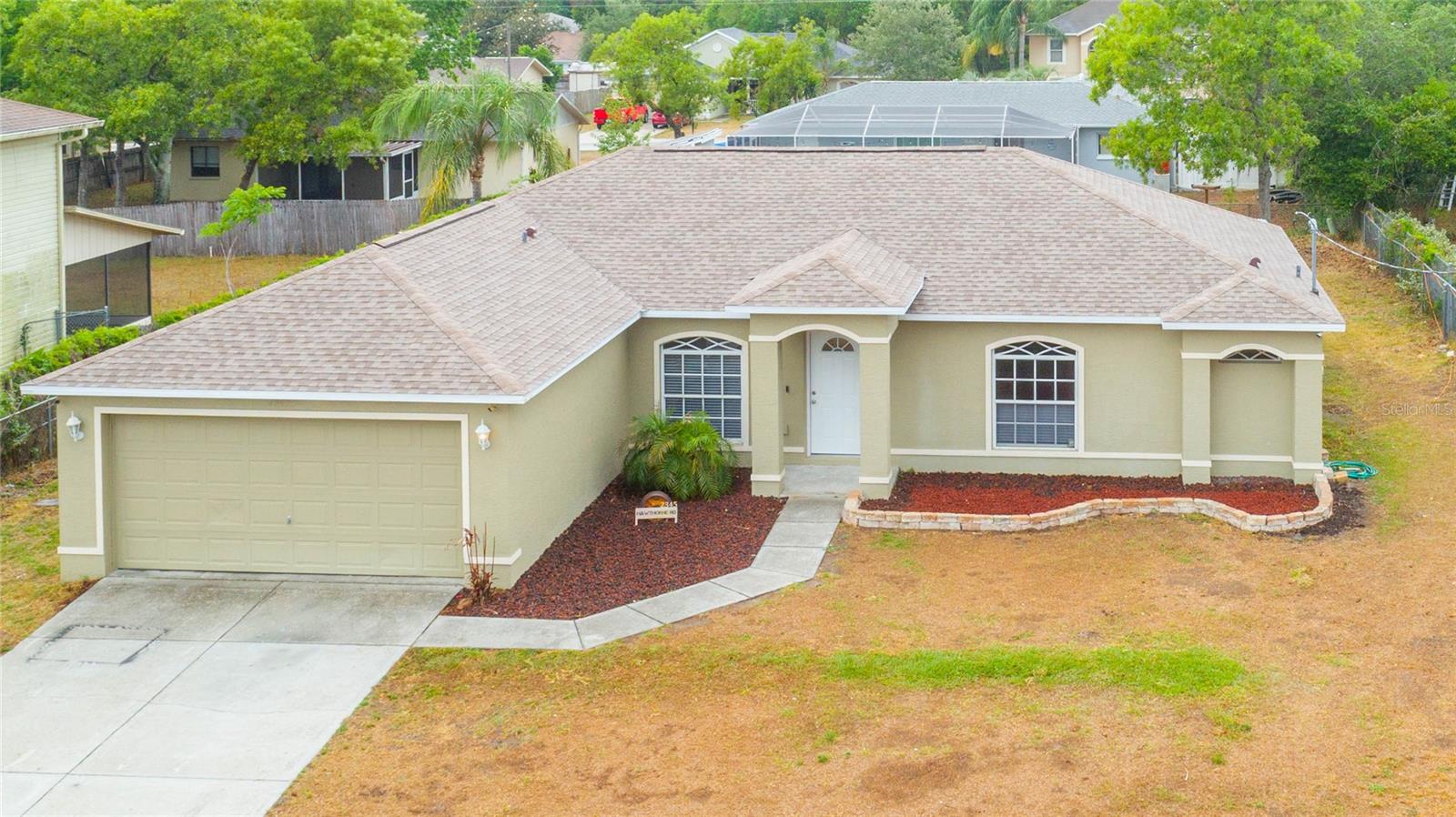 NEW ROOF IN 2023, NEW UPDATED KITCHEN with GRANITE COUNTER TOPS, FARM SINK, NEW LUXARY VINYL FLOORING and NEW CARPET!!!
Welcome home! This 3-bedroom 2 bath home has so much to offer!! As you enter this home you will be welcomed into a spacious living area with an open concept. The newly renovated kitchen has granite counter tops, soft close cabinets, a deep farm sink and stainless-steel appliances and hardware. The big living room has room for all your friends and family to hang out, and if it gets to crowded, the backyard offers a covered patio to hang out comfortably.
The home has a split floor plan with the master bedroom and bathroom off the living room and the additional two bedrooms and bathroom on the other side of the home.
The home is in a great neighborhood and location! You are near shopping, restaurants, Anderson Snow Park and the SunCoast highway that will take you to Tampa in less than an hour!
You do not want to miss out on this home!!! Call today and schedule you showing!!!