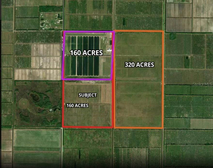 Discover a remarkable chance to own 160 acres of productive agricultural land in the heart of Vero Beach, located on sought-after 154th Avenue. This expansive property features an impressive half-mile of paved road frontage, providing easy access and excellent visibility.
Ideally situated approximately 1.5 miles south of HWY 60 and just minutes from Interstate 95, the location offers both convenience and connectivity for business or agricultural use. The property is located within an opportunity zone, presenting significant potential for tax savings to savvy investors.
For those seeking even greater acreage, an additional 320 adjoining acres are available for purchase, further increasing the possibilities for expansion or investment.
Don't miss out on this unique offering—contact us today to learn more about securing your place in Vero Beach's flourishing agricultural landscape.