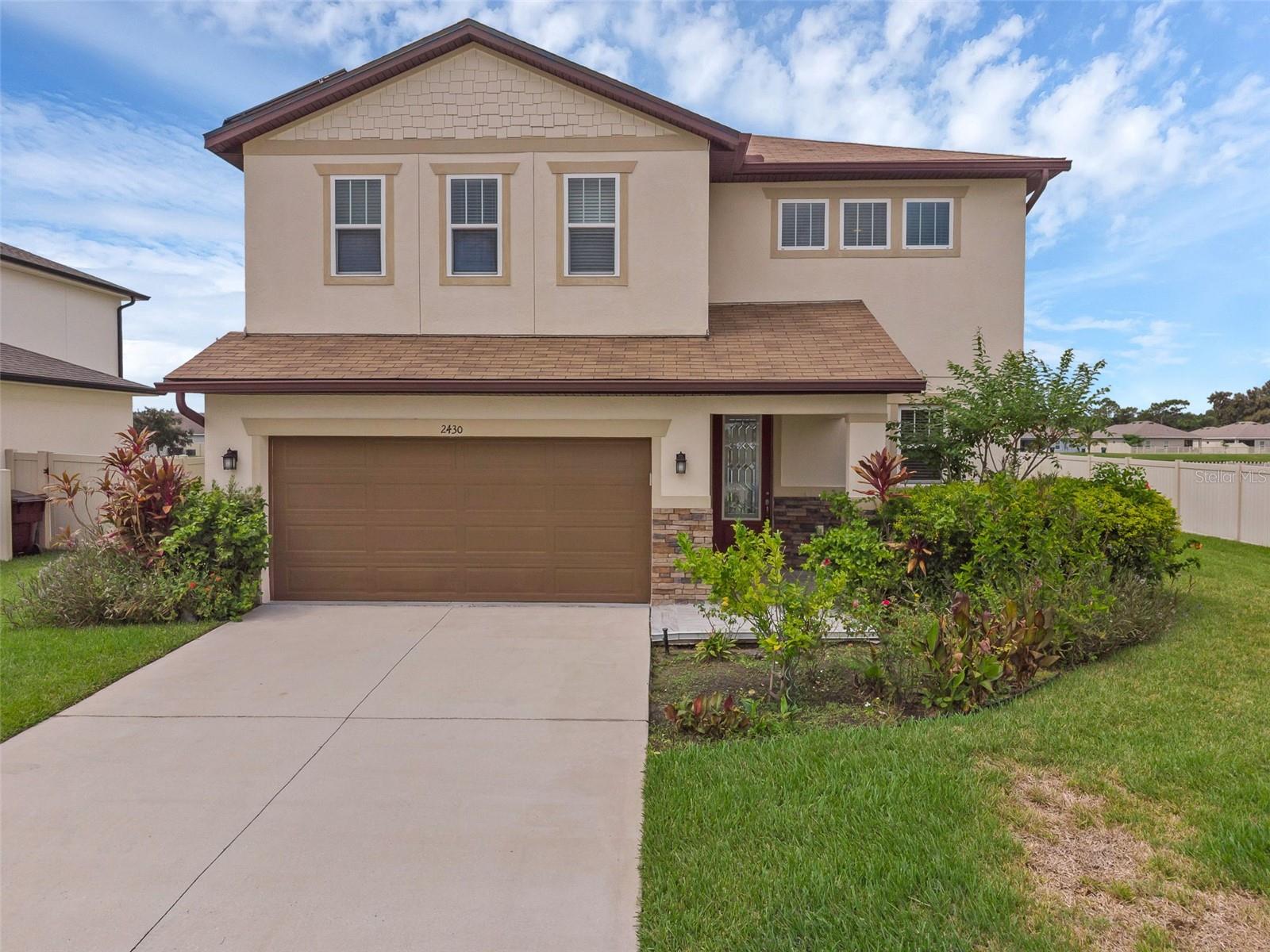 Discover the charm of 2430 Bittle Way, a beautifully maintained 3-bedroom, 2.5-bath home in the highly desirable Pinewood Gardens community of Saint Cloud, FL. Built in 2019 and lovingly cared for by its original owner, this 1,875 sq. ft. residence combines modern comfort with eco-friendly living.
Highlights include owned solar panels (seller will pay off remaining balance at closing) and a premium Rain Soft water softener system. The open-concept design creates a warm, inviting atmosphere perfect for entertaining, with a modern kitchen featuring stainless steel appliances, ample cabinetry, and seamless flow into the dining and living areas.
Upstairs, retreat to the spacious primary suite with dual vanities and a walk-in shower, complemented by a flexible loft, two additional bedrooms, and a full bath. From the rear of the property, enjoy serene water views.
The outdoor space is equally impressive, with fresh sod in the front and side yards, plus fruit-bearing pomegranate and lemon trees. A roomy two-car garage adds convenience.
Don’t miss your chance to make this exceptional home your forever haven—schedule a private tour today!