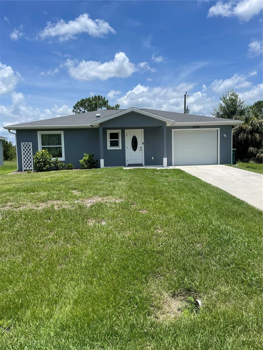 Welcome to this charming new 2-bedroom, 1.5-bathroom single family home located in the beautiful countryside of Punta Gorda, FL. This property boasts an open concept design, allowing for a seamless flow between living spaces. The modern and sleek decor adds a touch of elegance to the home, while the absence of carpet ensures easy maintenance. Pet lovers will appreciate the pet-friendly environment (1 dog max with add’l fee) making this home a perfect haven for your furry friend. The home also features an in-unit washer and dryer, adding convenience to your daily routine. Step outside to a spacious backyard and patio offering ample space for outdoor activities or simply enjoying the Florida sunshine. Nestled in a quiet neighborhood, this home offers a serene living experience. $35 monthly Resident Be edits Package fee will be added to the rent. Sorry, No cats permitted.