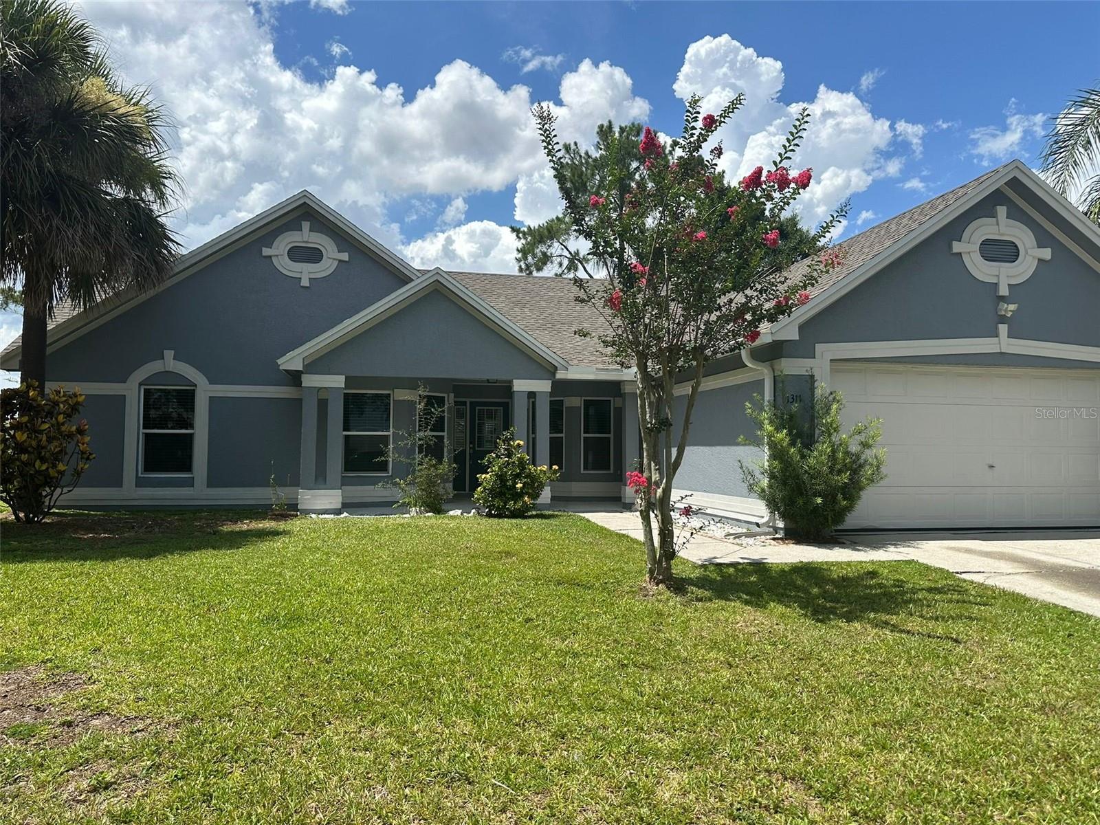 This stunning 4-bedroom, furnished home is meticulously renovated, maintained, and ready for move-in. Enjoy the spacious living room with plenty of natural light and views of the private backyard. The kitchen features brand-new cabinets, sleek granite countertops, and stainless steel appliances. Each bedroom offers plush carpeting, and the modern bathrooms come with upgraded fixtures. The home is equipped with energy-efficient double-pane windows, ensuring comfort throughout. Step outside to the resurfaced pool deck, ideal for relaxation and entertaining. Located minutes from the 417 and Florida Turnpike, with easy access to Downtown Orlando and Lake Nona. The community offers a volleyball court, tennis, and basketball courts. The garage floor has been freshly painted, and the home has been kept in excellent condition with up-to-date maintenance. Schedule your viewing today!