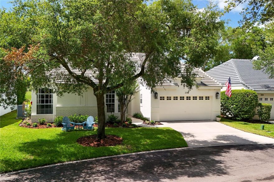 Charming one-story 3-bedroom, 2-bath home with a 2-car garage in the upscale community of Heathrow, where beautiful tree-lined streets create an exceptional sense of ambiance. This stunning home features new flooring, a beautifully renovated kitchen with gorgeous cabinetry, new appliances, quartz countertops, and stylish light fixtures. The kitchen wall has been removed, creating an open, airy feel filled with natural light. Thoughtful remodeling throughout gives this home a fresh, modern appeal. New electris Fireplace. Water heater 2024, repiped, HVAC in 2024, Roof 2023, The spacious primary suite offers a beautifully renovated bathroom with marble countertops and a generous walk-in shower, tasteful vanities, and a custom-designed walk-in closet. New ceiling fans in master and guest bedoom. Enjoy relaxing or entertaining on the lovely screened porch. Close to shopping, restaurants, and Seminole Trail. 45 minutes to Disney or beaches. Golf membership or Social membership have additional fees.