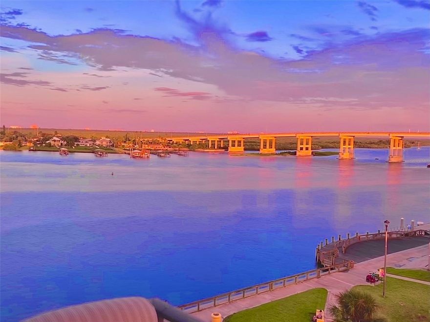 SPECTACULAR SOUTHERN VIEWS of the Intercostal Waterway from living room and master bedroom.  Southern exposure makes for amazing sunsets and the most sought after of all for New Smyrna Beach. Sitting on the balcony you can see to the west and east. Captain's Quarters condominium is located in the heart of New Smyrna Beach across the street from the historic Canal Street. This is living the downtown riverfront lifestyle with plenty of restaurants, shops, farmers market, art shows and events all close by. This location and these views are not to be missed. This beautifully remodeled unit also offers wooden custom-built cabinets from floor to ceiling, wood plank flooring throughout, and remodeled bathrooms. Bedrooms are spacious with the Jack and Jill bathroom layout.  The second bedroom offers northern exposure views of the marina and lighthouse. Amenities include a direct waterfront heated pool, dock (must go on waiting list), internet, cable tv, and a community clubhouse. This is a 55 and over well maintained complex. Will not last long with these water views and location!! ;LocationDescription: Condo ;Water: City