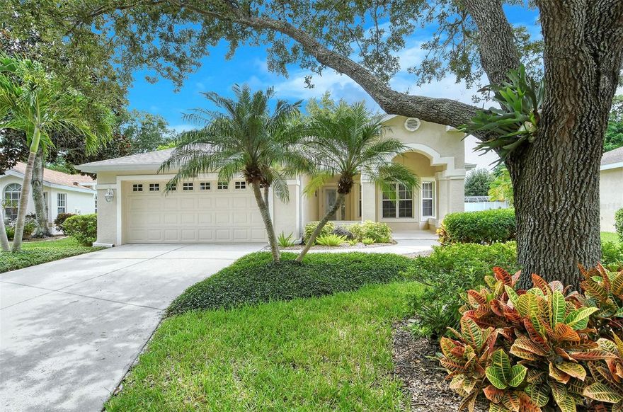 Immaculate 3 bedroom 2 baths maintenance free home in popular Pinehurst Estates in the Palm Aire area* Nestled among beautiful Oak trees on a quiet cul de sac* One of the largest homes in Pinehurst over 1900 sq. ft. under air* High ceilings, very open with skylight making it light & bright* Kitchen features  creamy white wood cabinets, granite counters, new refrigerator in 2019*  New roof in 2021* Ceramic tile & laminate floors, no carpeting!* Enclosed Florida room with private backyard views* Association fee includes: lawn maintenance, irrigation system maintenance, internet & cable TV, clubhouse with heated pool* Close to Palm Aire Country Club, restaurants, UTC Mall*