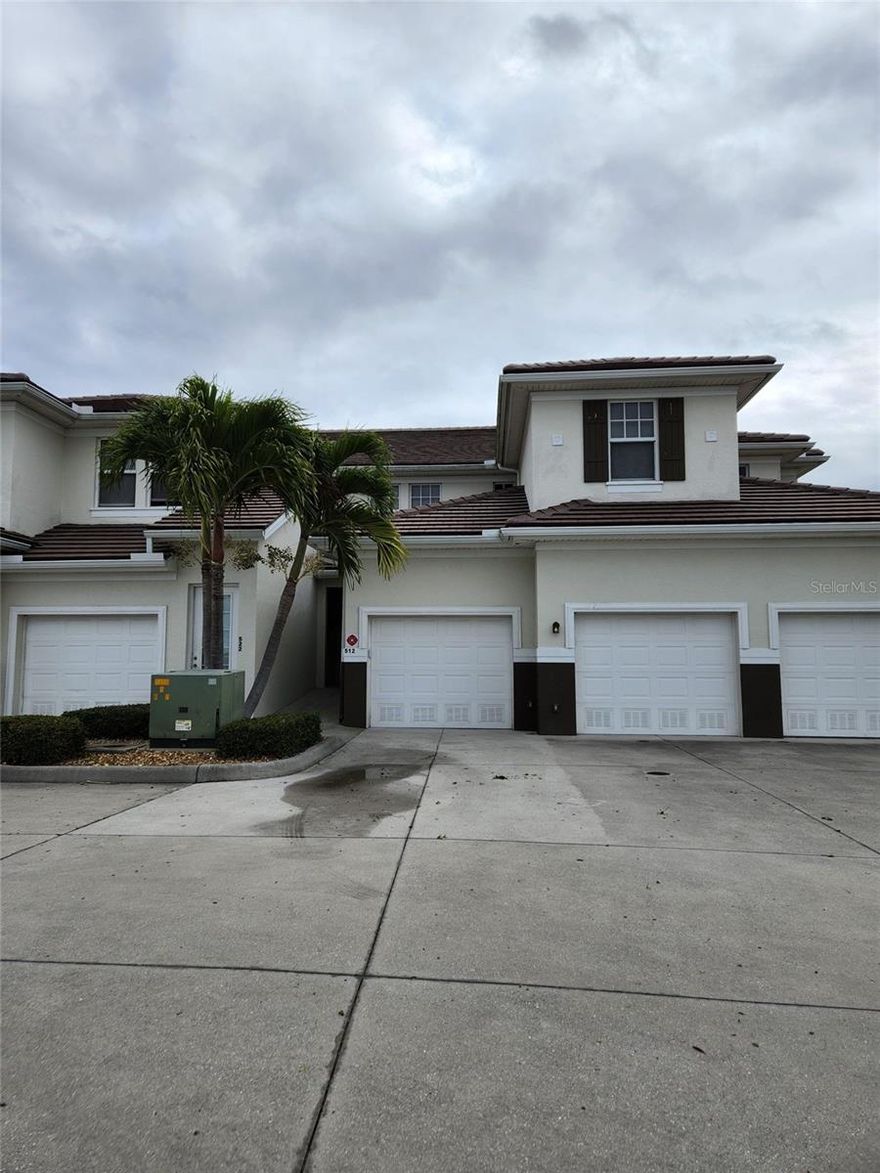 Stunning Freshly Updated Open Floorplan 2 Bed/2 Bath First Floor Condo, No steps to Front Door. Flat Tile Roof 2024. Bright White Kitchen and 9.5Ft Ceilings in Living, Foyer & primary Bedroom. Lots of Upgrades: Waterproof Luxury Vinyl Plank Floors everywhere except Tile in wet areas, No carpet. 3yr old AC serviced every 6 months w/ free transferrable parts warranty. Glass Door Knobs throughout, Up/Down Blackout Shades in Master and Front door, Blackout shade & Bamboo Shade in Guest Room. Pullout Shelves in kitchen cabinets, Delta Touch Kitchen Faucet, Double Oven Range, Sleek Low Profile Microwave, French door Fridge & Frontload W/D on Pedestals included. Living/Dining Combo, currently being used as Living only. Great storage throughout; kitchen pantry, laundry closet, hall closet, large guest room closet, guest bath linen closet, primary has 2 closets,1 is walk-in. Hunter Remote Ceiling Fans throughout, Delta Bath Faucets w/ Pulldown Sprayers, Sensi Programmable AC Thermostat, Whole Home Water Filter, Water Shutoff in Garage. 1 Car Garage w/ Generator Transfer Switch & 7500Watt Firman Generator included. Screened Lanai & Retractable Screen Door on front door allow enjoyable cross breeze through the unit. Kitchen appliances 3.5yrs. All outdoor front entry decor, bar stools, curtains, bathroom decor included. This 30 unit complex of Acapulco Lakes offers guest parking with a heated Pool and Hot Tub located in the quiet golf cart "friendly" neighborhood of Burnt Store Lakes, with access to neighborhood Pavilion and 11 Lakes for kayaking, fishing and several dog waste bag stations throughout and great green space. Conveniently located next to Burnt Store Marina, with 3 Restaurants, Great Entertainment, Golf and Boating. Southeast facing unit with Gorgeous Sunrises from the lanai and Sunsets from the front. Minimal maintenance, perfect for seasonal, year round living or investment. Monthly fee $650 includes water, sewer, trash, pool, hot tub, exterior maintenance & exterior insurance. Combo Lockbox. Must see!!!