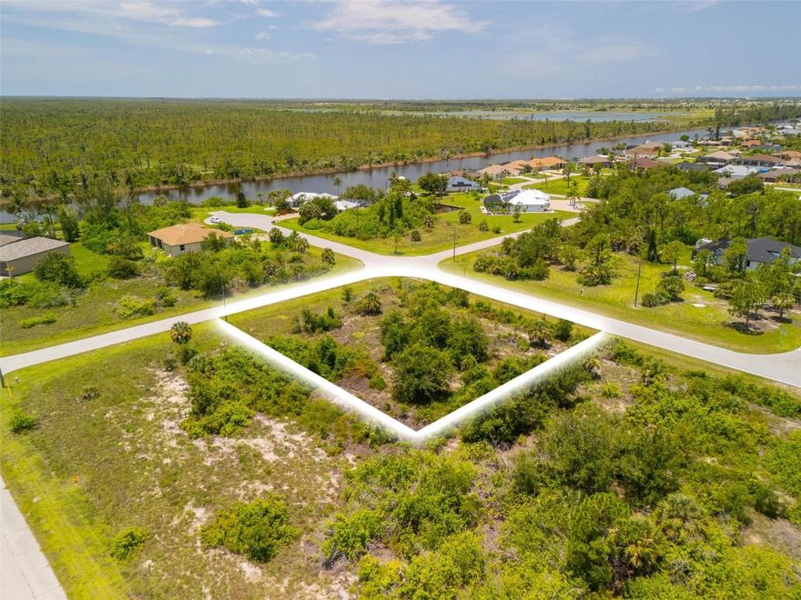 This over sized corner lot is on a quiet street that would be a great place to build your dream home and retire or raise your family. Less than 20 miles to I75 makes this location a easy commute to almost anywhere, and only 8 miles to Boca Grande both with amazing sunsets, 10 miles to Englewood South with lots of shopping and dining options.  Watch the sailboats pass at the end of the road as this open access waterway takes you the abundant natural beauty nearby within the Charlotte Harbor Estuary.   Enjoy the South Gulf Cove lifestyle with over 55 miles of scenic canals, community boat ramp access, multiple parks and play areas, and .  Zoned single-family residential    Public water & sewer available (Charlotte County Utilities)    Growing neighborhood with new, upscale homes    Deed-restricted community with architectural guidelines (POA)  No rush to build—design on your timeline. Tampa Bay Rays spring training and the fairgrounds are just minutes away, also multiple golf courses and some of the best boating and fishing in all of Florida. Red Soxs, Orioles, Twins and Braves spring training all within a hour’s drive. This lot is priced to sell so please call for availability! This lot is at a great price point for the investor call today.