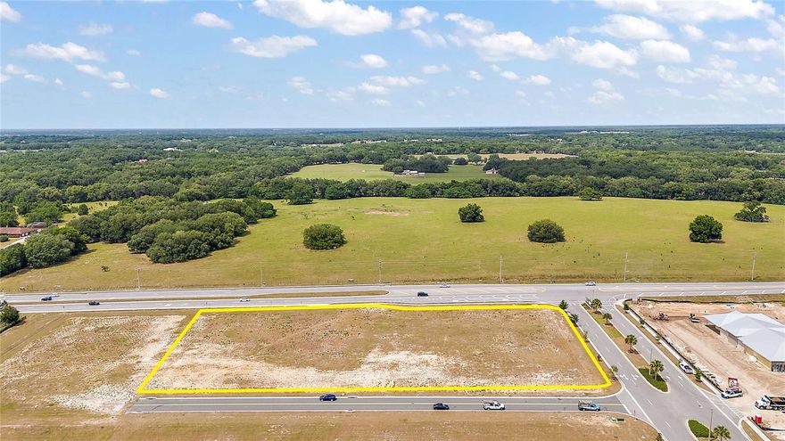 Rare Opportunity - Offering is  2 Large Adjoining Commercial Pads ( 3+/- Acres total) on CR 466A at the entrance to the new Village Park Campus which includes the future 65 acre Westminster Pine Ridge which is planed as a 900 unit independent adult living community that includes assisted living and skilled nursing. Directly across from these commercial pads is another mixed use site  "Miller Park" which is 68.55 acres. Nearby on CR 466A is "Evolve Grove Park" 19.5 acres mixed use, multi-family 222 units next to Adventhealth's 27 acre medical campus. The offered commercial pads have ALL infrastructure is in place including water retention and utilities to site. The Village Park Campus is next to  The Villages of Pine Ridge. Located within the City of Fruitland Park, Zoned C-2 w/PUD and uses include all C-1. Both parcels front CR 466A.  Parcel B is 1.40+/- Acres, Parcel C 1.63+/- Acres. Seller will divide and sell pads separately.  The Village Park Campus  is a total of 204+/- Acres & includes a 1,500 seat church and multiple buildings. CR 466A / Miller Blvd is a major Villages east/west artery lined with retail, medical and professional. The Villages is the largest single site adult golf cart community (and still growing) in the US with a current population of 150,000 +/-.  All information is believed accurate and correct but not guaranteed or warranted and subject to change without notice. Seller will divide and sell pads separately.