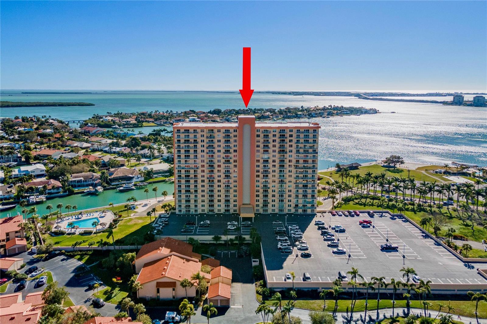 BACK ON THE MARKET, Woo Hoo!!
RARE OPPORTUNITY TO HAVE A SOUTH SIDE 2 BEDROOM UNIT IN THIS BUILDING!
NEW WATER HEATER REPLACED SEPTEMBER 25. 2025!
LATEST UPGRADE TO THE BUILDING IS A NEW "WIND-VENTED SYSTEM" ROOF
…
Picture yourself living on an island, in a luxurious condo 15 floors above Boca Ciega Bay, yet a world away from the stress of city life. It’s a carefree lifestyle in a beautiful community set like a jewel in lush tropical landscaping, with no tedious yardwork and no snow shovel needed. Ever. Your days could begin with coffee on your covered waterfront lanai, a morning swim or exercise
class, pickleball or tennis, line dancing, poker, bingo, Mahjong, kayaking, painting, ceramics,
dances, Pilates, and more. Or you could stretch out on a lounge chair at any of the four heated pools, plus spa and sauna, and bask in the sunshine up to 360 days a year. Revel in panoramic views of the bay all the way to the Gulf from your lanai, the great room, and both
bedrooms, watching the pleasure craft, the porpoises and manatees, seabirds, and the
occasional cruise ship glide past. Perfectly situated minutes from miles of sugar sand beaches as
well as the vibrant nightlife and art galleries, boutiques, pubs, museums, and sidewalk eateries of
St. Petersburg. Your pristine condo was tastefully renovated with pale neutral tiles and dove grey
cabinetry, sleek modern bathrooms, and storm-grade triple glass sliders. This condo has had no
water intrusion from the hurricane. The building roof replacement has been completed with a brand-new modern wind-vented flow system. All has been included in the assessment, which the seller has paid in full. The engineering report for the building structure is attached. Bring your boat or rent one nearby to cruise miles of coastline or catch some fish to grill poolside and dine under the stars. Your small dog or cat is welcome here. Only a couple of miles from I-275, gateway to the International Tampa Airport or to all points south, from Sarasota to Key West. Isn’t it time to start your island living adventure?