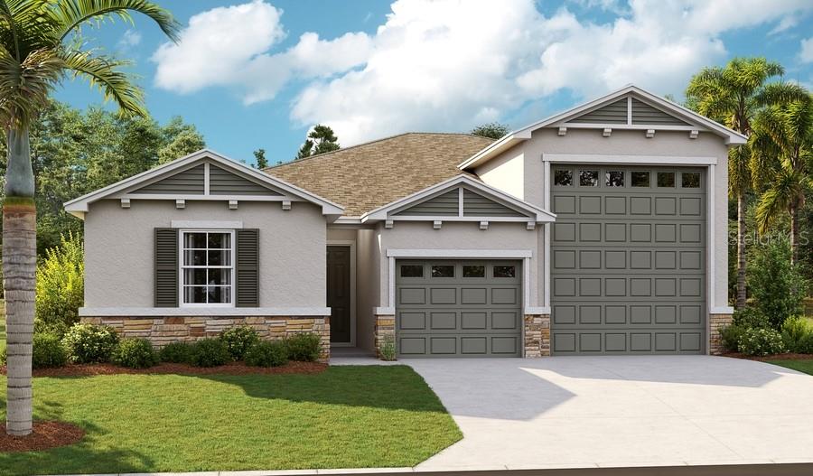 Under Construction. Currently selling from: Seasons at Lakeside Forest! Ultra RV Garage home! This home offers Smart Thermostat, Curated 42" white cabinets with soft close, matte black finishes, kitchen backsplash, quartz in kitchen and all the bathrooms, 9 X 35 staggered wood look tile, 5 1/4 baseboards, and a video doorbell. * SAMPLE PHOTOS Actual homes as constructed may not contain the features and layouts depicted and may vary from image(s).