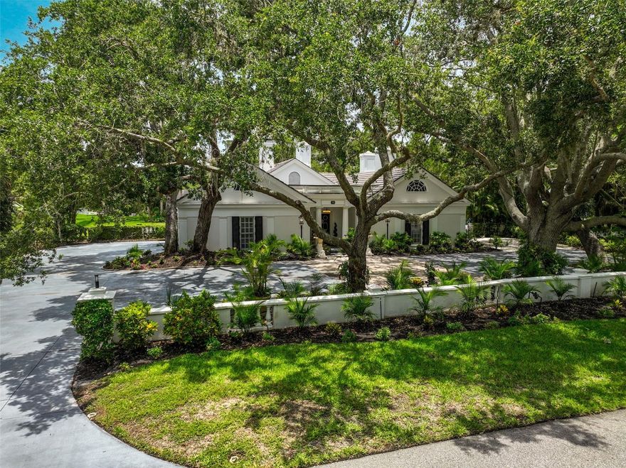**STUNNING ARCHITECTURAL ESTATE in the coveted OAKS BAYSIDE Country Club Neighborhood** on Sarasota Bay waters… situated on TWO LOTS totaling over 3/4 acres, the Main House on Lot #1 features 3 Beds / 3 Baths while the separate Guest House on adjacent Lot #2 boasts 1 Bed / 1 Bath, kitchenette, laundry, etc. An oversized Pool adorns the private setting with lush landscape and water view. This former home of famed architect, Bo MacEwen, who also designed the breathtaking Oaks’ Clubhouse, boasts an impressive 253FT frontage along the highly sought-after Osprey Point Drive in the Bayside neighborhood often regarded as the “Park Avenue” of The Oaks Golf & Country Club. A gorgeous new 4ft x 4ft “Celini Agento Italian” tile accentuates the fresh color scheme throughout this well-appointed home complete with impressive fireplace, 14-inch crown moldings, wainscoting, palladium windows and much more! The nearby, private Dock on the Intracoastal Waterway is a cherished amenity of the Oaks-Bayside residents. The Oaks-Bayside is a truly distinguished, 24hr guarded, Country Club Community which boasts many accolades including: Platinum Club of America, Emerald Club of the World, Elite Distinguished Club of the World and One of America’s Healthiest Clubs - where amenities include Three Restaurants, Ballroom, Two 18-hole championship GOLF courses, award-winning RACQUETS program with 12 Har-Tru Hydro-Grid TENNIS courts, 4 PICKLEBALL Courts, wonderful CROQUET facility, state-of-the-art FITNESS center and junior Olympic, heated community SWIMMING POOL, Bocce, Basketball Court, Playground and more! The Oaks is just minutes from nationally ranked Pine View School, the Legacy Bike Trail, area Beaches and all that Gulf Coast living has to offer. Membership is required and there is NO WAITLIST for GOLF or SOCIAL Membership. **Please Enjoy Viewing the AERIAL VIDEO**