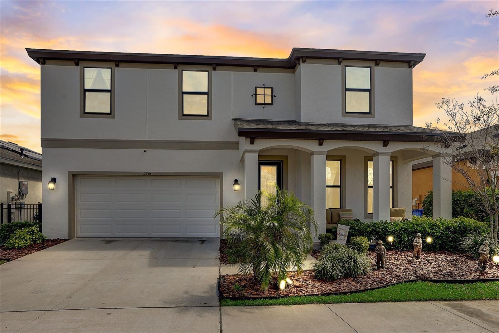 This beautiful WestBay Kingfisher model is located in the highly sought after Waterset community of Apollo Beach. Your new home features 4 bedroom, 2.5 bathrooms, office/den, bonus room, 2 car garage, oversize Primary Bedroom with dual vanities, large walk-in closet, kitchen with double island, quartz countertops and maple cabinetry plus so much more for you to come and see in person. This master planned community was brilliantly designed with massive pedestrian friendly walkways, green spaces, swimming pools, splash pad, dog park, ponds and multiple club houses. Conveniently located between I-75 and US Hwy 41 for access to downtown Tampa, McDill AFB or the beautiful beaches of Anna Maria/St. Petersburg. Let's not forget the quiet and secluded Apollo Beach Preserve just minutes away for beautiful sunsets on the beach!
