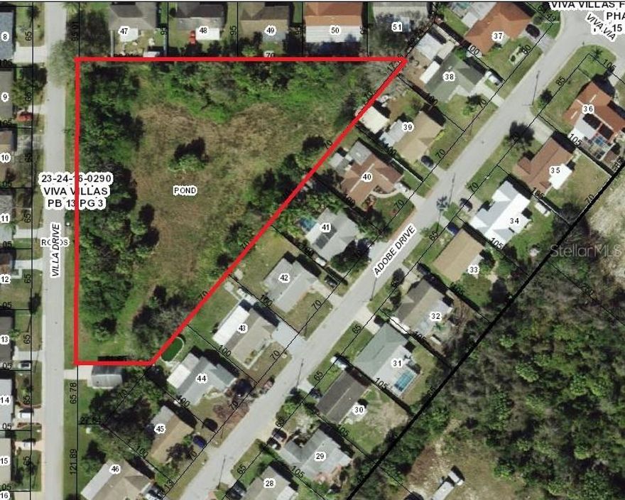 Vacant 1.6 acre tract available for sale!  Located in the Viva Villas subdivision, this vacant tract is currently Zoned RES-3 with a Future Land Use of RES-6.  Property features a perimeter of mature trees with a clearing in center of the property.  Potential opportunity to connect to water and sewer utilities.  Buyer to verify all information with Pasco County and the Viva Villas HOA for any potential intended uses.  Located in close proximity to Hudson's main retail and business corridor as well as the Gulf of America.  Court ordered sale.