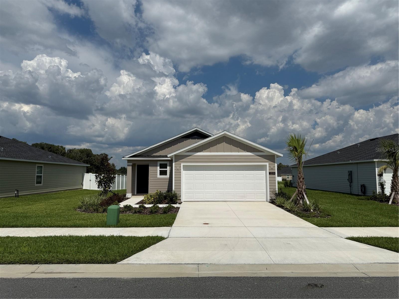 Welcome to Heath Preserve in Ocala, FL—this brand new 3-bedroom, 2-bathroom home has never been lived in and offers a modern open-concept layout perfect for comfortable living. The spacious living area provides unobstructed views of the kitchen, featuring a center island, breakfast bar, and elegant stone countertops. Enjoy luxury vinyl plank flooring in the main areas, plush carpet in the bedrooms, and a spacious two-car garage for secure and convenient parking. Washer and dryer are included, and yard maintenance is taken care of for you. The property boasts no rear neighbors and a beautiful view of the retention and conservation area, with a stylish backyard fence to be installed in the coming weeks. Located just 4 minutes from Publix supermarket, restaurants, coffee shops, and gas stations, this home also offers easy access to nature and city conveniences—Silver Glen Springs is just 21 minutes away, the Archer Road exit in Gainesville is 30 minutes away, and it’s only 15 minutes to the World Equestrian Center and 4 minutes to the I-75 ramp for quick and easy access. Don't miss the chance to make this pristine house your new home. Schedule a showing or submit your application at: https://apply.link/Gj3Ondw