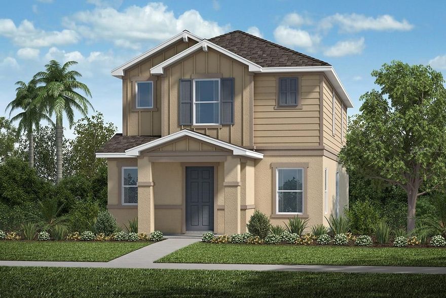 This new construction home in Orlando, Florida blends modern design with everyday functionality, ideal for buyers seeking a move-in ready home with contemporary finishes. The open-concept floor plan features 9-ft. first-floor ceilings and elegant tile flooring throughout the main living areas, creating a bright, spacious feel.  The modern kitchen includes 36-in. upper cabinets, granite countertops, a large island, and Whirlpool® stainless steel appliances, perfect for entertaining and daily living. Upstairs, the private primary suite offers a relaxing retreat with a spa-style walk-in shower. Designed for comfort, efficiency, and today’s lifestyle, this home is a standout option among new homes for sale in the Orlando area.