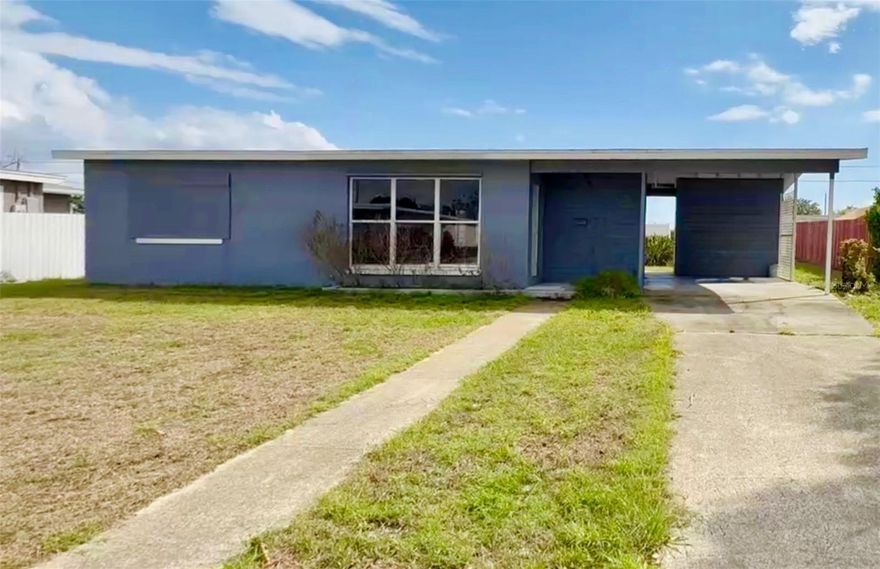 Investor Special | Port Charlotte Fixer Opportunity

Unlock the potential of this 2-bedroom, 1-bath concrete block home in the heart of Port Charlotte. Featuring 848 sq ft of living space, this property includes terrazzo flooring, a Florida room, interior laundry room, and additional storage off the carport.

This home is in need of renovation and is ideal for investors, flippers, or buyers utilizing renovation financing. With solid block construction and a functional layout, the property offers multiple exit strategies including resale, long-term rental, or seasonal use.

Conveniently located near US-41, shopping, dining, medical facilities, and just a short drive to Charlotte Harbor and surrounding Gulf Coast attractions.

No HOA. Located in Flood Zone X.

Cash or renovation financing recommended.
No offers will be reviewed prior to March 30, 2026.

Bring your vision and capitalize on the opportunity.