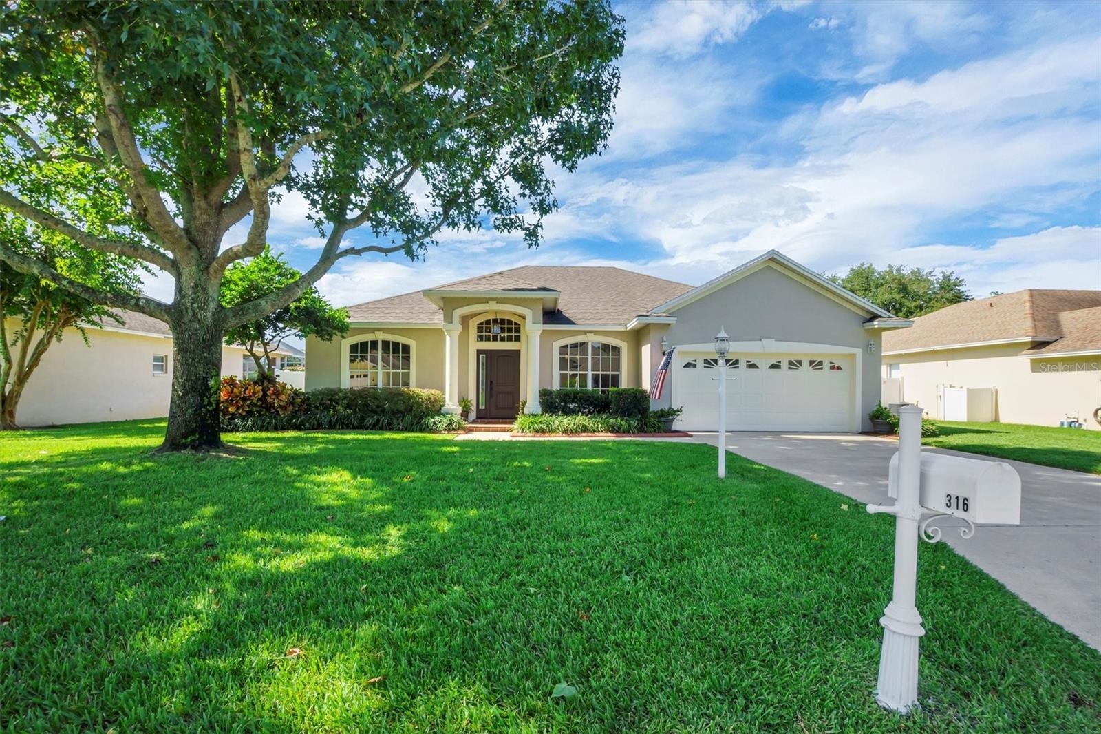 MOVE-IN READY! This Home Qualifies For Major Financing Incentives. Welcome to Ruby Lake, a highly desirable gated community in Winter Haven! This updated 3BR/2BA home offers the best of Florida living with a resort-style saltwater pool and expansive paver patio, perfect for entertaining. Inside, enjoy an open layout with raised ceilings, upgraded Pergo Outlast floors, crown molding, and a cozy fireplace. Fresh paint, a vinyl privacy fence, and energy-efficient 3M UV-tinted windows add comfort, style, and savings. Ruby Lake residents also enjoy relaxation ponds, lake views, street lights and matching mailboxes and well-kept open grounds ideal for walks with pets on a leash. Ideally located near Legoland, shopping, dining, and major highways. Beautifully maintained, and priced to sell—don’t miss this opportunity!