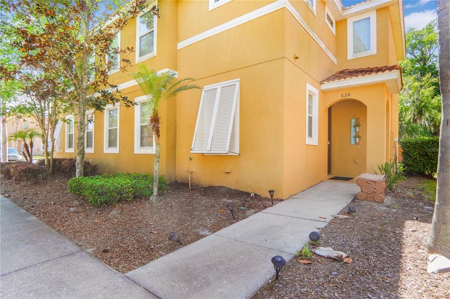 Beautifully upgraded end-unit townhome located in the sought-after BellaVida Resort, a 24-hour guard-gated community just minutes from Walt Disney World. This fully furnished 4-bedroom, 3-bathroom property offers a turnkey opportunity, featuring fresh interior paint, new flooring throughout, and updated, stylish furnishings.

The open-concept layout provides a functional and spacious design, with one bedroom conveniently located on the first floor and three additional bedrooms upstairs, offering comfort and privacy for guests and family. Step outside to your own private heated pool, ideal for relaxing or enhancing short-term rental appeal.

BellaVida offers an impressive selection of resort-style amenities, including a zero-entry pool and spa, a 6,700-square-foot clubhouse with fitness center, movie theater, game room, and business center. Residents and guests also enjoy basketball courts, sand volleyball, playgrounds, and scenic walking trails throughout the community.

Ideally located approximately 15 minutes from Disney, near Shingle Creek Park, and within walking distance to shopping and dining, including Walmart. This property is perfect for short-term rental income, a vacation home, or a primary residence.