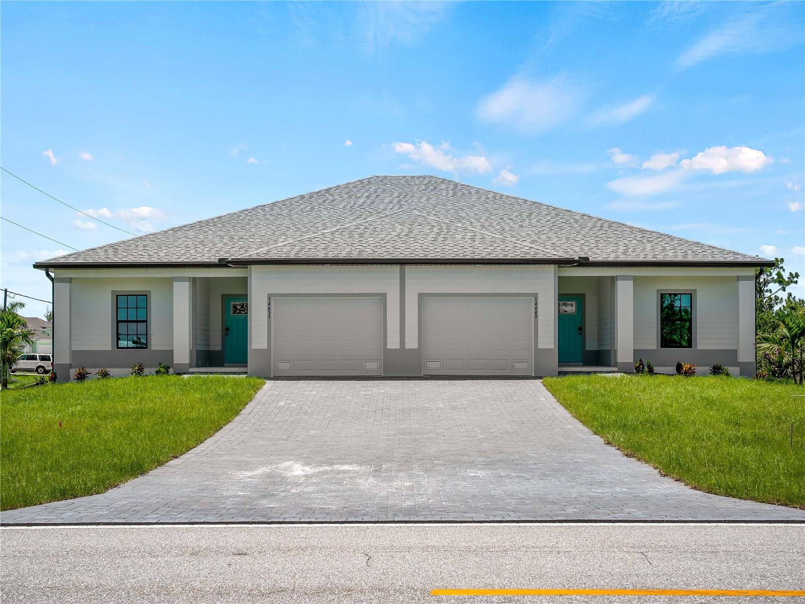 "This exceptional vacant duplex, situated in the highly desirable South Gulf Cove community, presents a remarkable investment opportunity. Each side has 1345 sq/ft and features 3 bedrooms and 2 full bathrooms, providing ample living space. The interiors are defined by modern elegance, featuring quartz countertops throughout, lending a sophisticated touch to both kitchens and bathrooms. Durable and stylish tile flooring extends throughout the entire duplex, ensuring ease of maintenance and a cohesive aesthetic. Externally, the property is enhanced by a paver driveway, which significantly elevates its curb appeal. Furthermore, the inclusion of impact windows provides valuable protection and contributes to energy efficiency. Located in South Gulf Cove, a region renowned for its boating access and community amenities, this duplex is primed for immediate occupancy or rental, making it an ideal choice for astute investors or those seeking versatile multi-family living. This property combines contemporary upgrades with a sought-after location, creating a truly attractive real estate prospect."