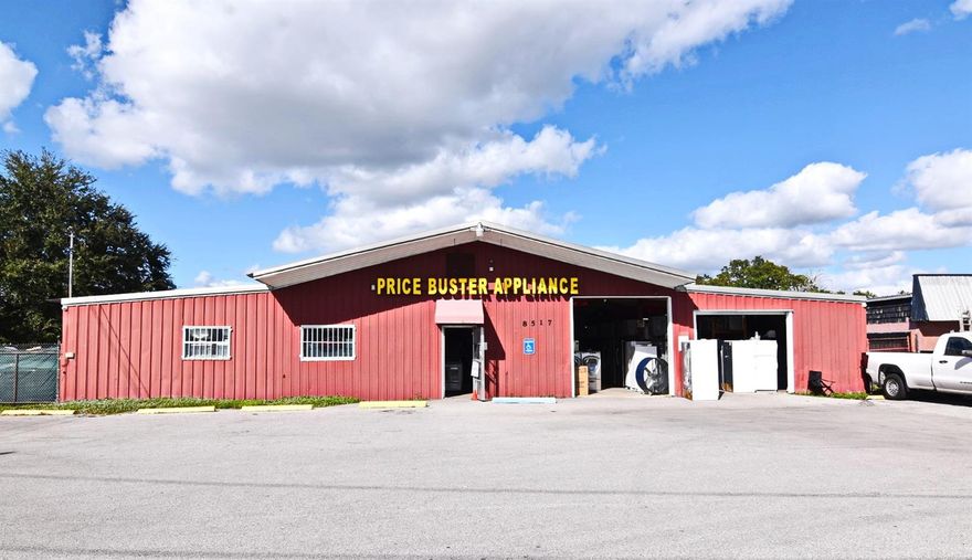 Rare opportunity to own a commercial property with almost of an acre of land on the well traveled Highway 50 with easy access to the 417. This building is zoned warehouse and has a gross area of 10920 sq. ft. with a metal roof.  17 parking spaces are included along with 3 heavy duty rollup doors for easy access to the building.  You will find additional open covered area running the length of the building.  The road frontage along Highway 50 is 140 ft. and is not a divided highway.  There are 2 curb cuts for access to the property. The traffic count for this property is 49,500 vehicles a day.