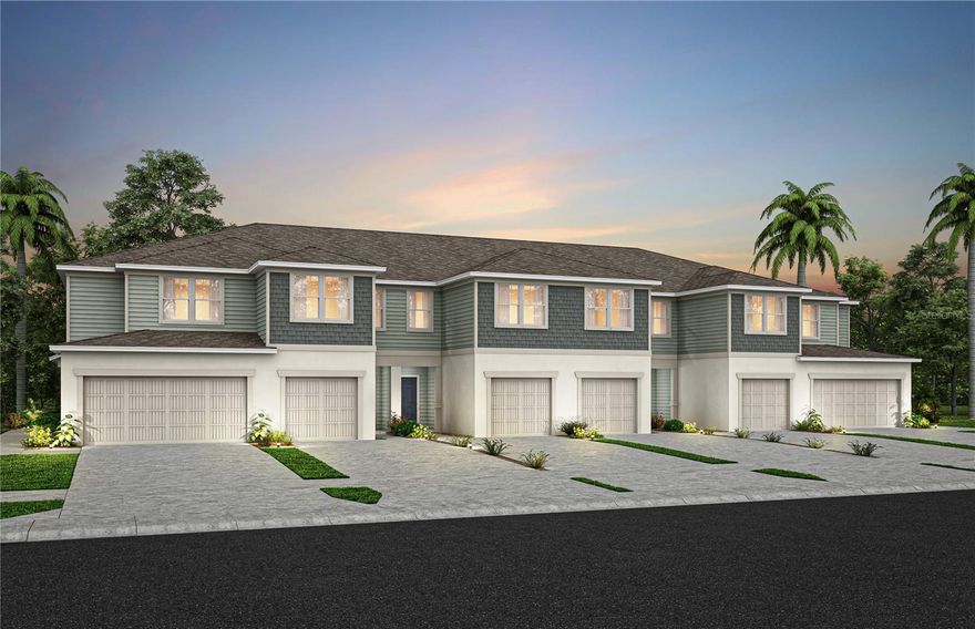 Welcome to Harbor Square! This charming neighborhood showcases spacious new construction townhomes nestled in the heart of Palm Bay in Melbourne, FL. With upscale finishes, integrated smart home technology, and on-site amenities. Plus, they're conveniently located within easy access from I-95 and minutes to the beautiful Atlantic Beaches. 
Discover the perfect blend of convenience and luxury in this move-in ready Springdale two-story townhome by Pulte. Every detail has been thoughtfully crafted to elevate your lifestyle, with designer touches that make your home feel both stylish and sophisticated. This interior-unit townhome offers 3 spacious bedrooms, 2 full bathrooms, a powder room, and a single-car garage. The open-concept first floor is perfect for modern living, with a gourmet kitchen featuring quartz countertops, Elkins White cabinetry, a stylish tile backsplash, and stainless-steel appliances, including a refrigerator. Upstairs, retreat to your private Owner’s Suite, which boasts a generous walk-in closet and a luxurious en suite bathroom complete with a double-sink quartz vanity, a walk-in shower with a glass enclosure, and ample storage space. Two additional bedrooms, a secondary bathroom, and a conveniently located laundry room offer both privacy and functionality. With elegant, professionally curated design selections including Shaw brand wood-look luxury vinyl plank flooring throughout the first floor, tile flooring the bathrooms, and soft and stain-resistant Shaw brand carpet, designer window blinds, and Whirlpool washer and dryer this home is as beautiful as it is practical. Don’t miss the opportunity to make this sophisticated townhome yours—schedule a tour today and experience the luxury and ease of modern living!