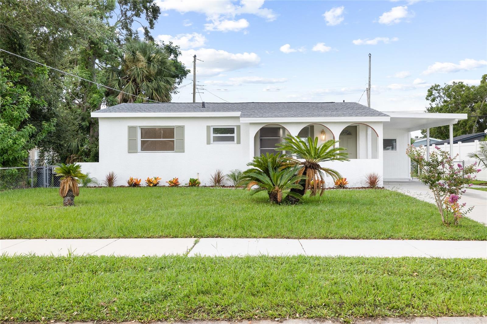 Adorable, Move-In Ready Home in the Heart of Pinellas Park!
Welcome to 6716 81st Ave N — a beautifully updated 3-bedroom, 1-bathroom home situated on a spacious 0.14-acre lot. From the moment you arrive, you'll be charmed by the inviting front porch and thoughtful updates throughout.
Step inside to discover an open-concept layout with a light and airy living space that flows seamlessly into the updated kitchen, featuring solid white shaker cabinets, quartz countertops, a stylish backsplash, and brand-new stainless steel Frigidaire appliances. The bathroom has been fully renovated with a soft, modern design that adds a touch of elegance.
Light-toned luxury vinyl flooring runs throughout the home, complemented by all-new hardware and ceiling fans. Enjoy the privacy of a fully fenced backyard, ideal for pets, entertaining, or relaxing in your own space. The dedicated utility and laundry room is conveniently located just off the kitchen, with direct access to both the carport and backyard.
This home is affordable, turnkey, and ready for you to move right in—perfect for first-time buyers, downsizers, or investors alike.
Don’t miss this opportunity! Schedule your private showing today and make this charming Pinellas Park property your new home sweet home!