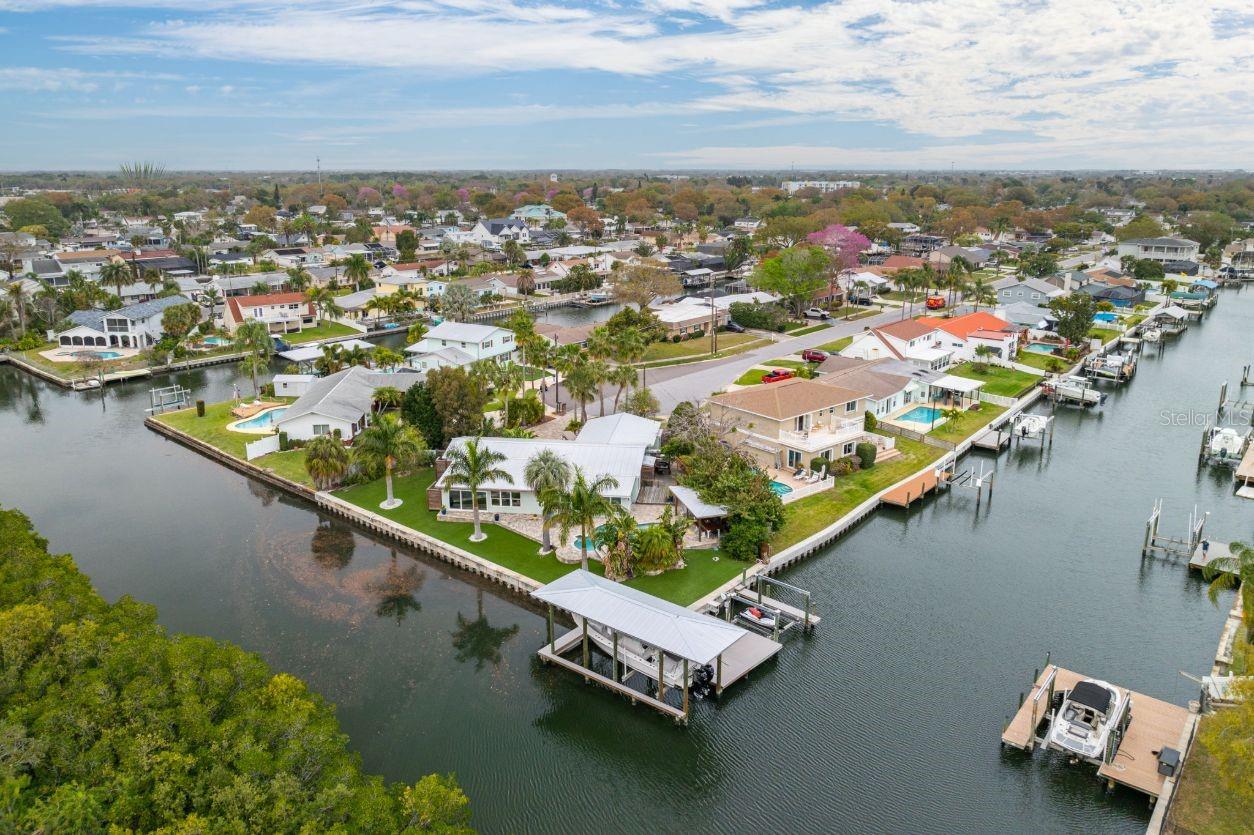 Waterfront with 2 boat lifts.
House has been painted since photos....Neutral Color