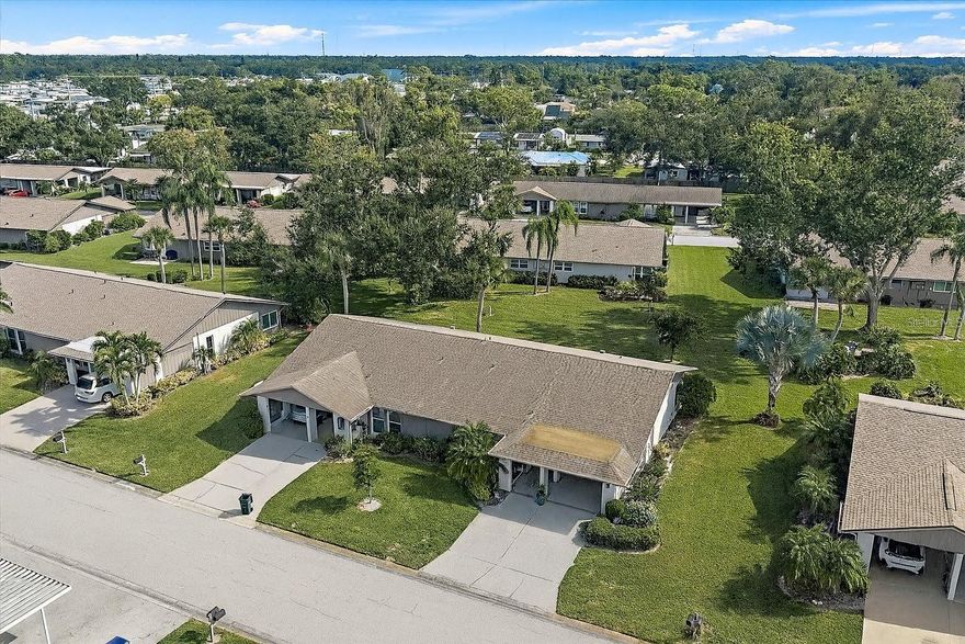 Welcome to Forest Pines, a friendly 55+ community in the heart of Sarasota’s Pinecraft area. This light-filled villa offers a comfortable, open layout with tile flooring throughout and spacious bedrooms for easy living. The floor plan includes a dedicated laundry room with utility sink, covered entry and carport with extra storage, and a paver patio out back for relaxing outdoors. The primary suite features a makeup vanity and generous closet space.

Residents enjoy a low-maintenance lifestyle with access to community amenities and a welcoming neighborhood atmosphere. Association fees include cable TV, common area taxes, community pool, escrow reserves, lawn and grounds care, management, pool maintenance, and private road upkeep.

Conveniently located just minutes from restaurants, shopping, parks, downtown Sarasota, beaches, and The Legacy Trail, this villa offers comfort, value, and an easy Florida lifestyle in one of Sarasota’s most walkable and social locations.