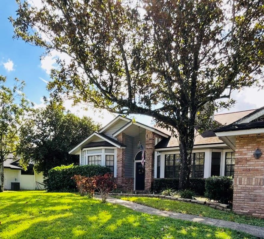Welcome home to this 4 bedroom pool home in the heart of Oviedo.  Nice open floor plan with an abundance of light. Enjoy the fireplace in the livingroom and dining area. The kitchen features tremendous counter space and additional eating space to enjoy the view of the pool area. This split plan features a large master bedroom area and the additional 3 bedrooms are very private. The covered pool area is great for entertaining and the screened pool enclosure is oversized and very tropical. Many upgrades and the roof was installed in 2017. This community is near everything in Oviedo and backs up to the Cross Seminole Trail.