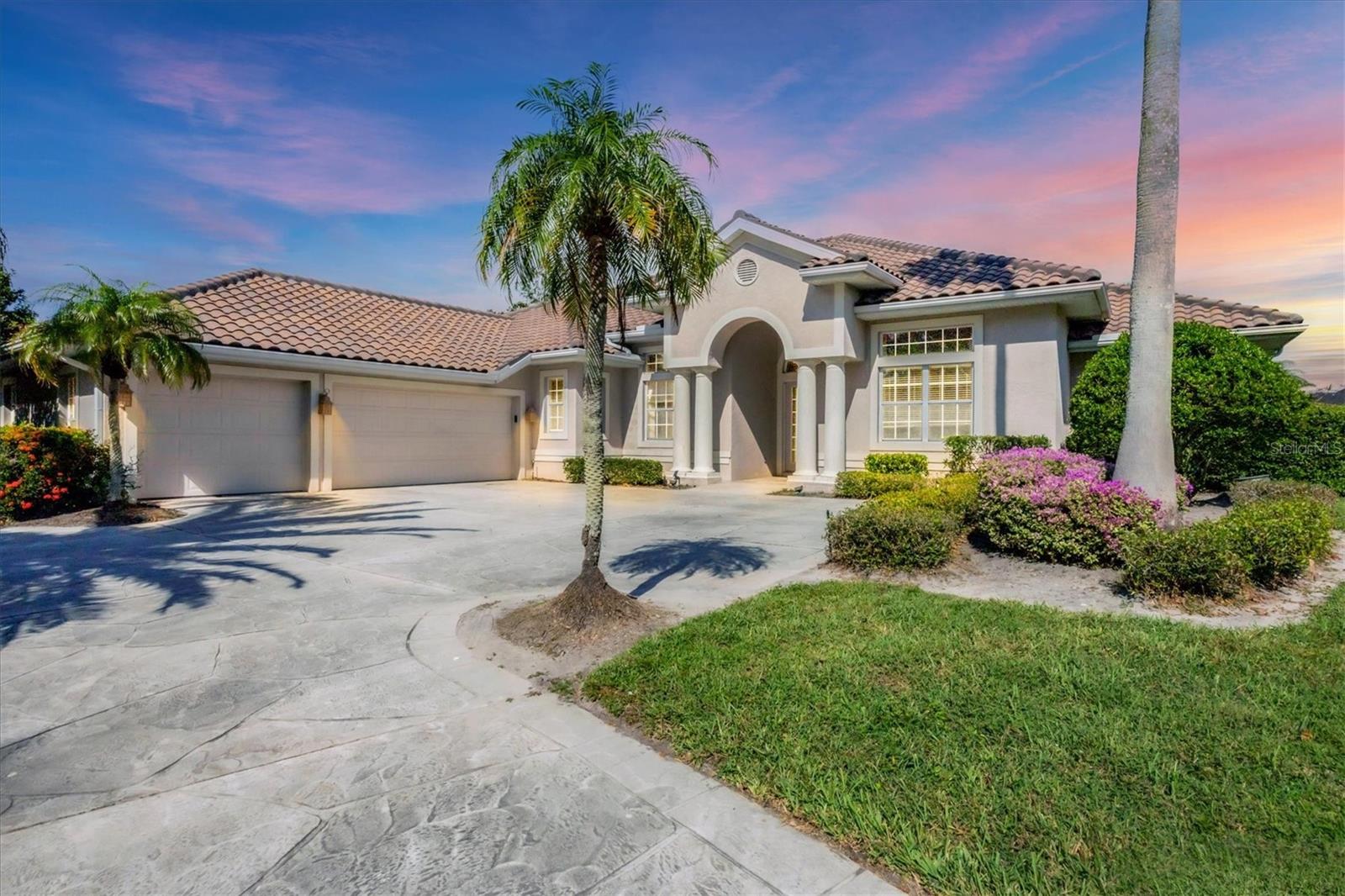 Endless opportunity for your perfect Sarasota home in the exclusive Prestancia Golf & Country Club. This incredible property boasts a prime location with stunning golf course views. Lush tropical landscaping surrounds the screened heated pool, spa and lanai for privacy. Step inside to a well-designed, spacious split floor plan with 3,961 square feet featuring four Bedrooms, three baths, formal Living and Dining rooms, an Office/Study, a Family room with soaring ceilings and gas fireplace, a large Laundry room, and a 3 car Garage. High ceilings throughout the home create an open and airy feeling. The kitchen offers abundant cabinet space with access to the Family room and patio to make entertaining effortless. Your private primary suite overlooks the sparkling pool and includes an expansive ensuite bath with dual sinks, a garden tub, and walk-in shower. An additional ensuite Bedroom is a perfect guest retreat or can be set up for multi-generational living. A second-floor Loft/Bonus room overlooks the Family room below, and has a door leading out to a second-floor screened lanai with views out to the golf course. Roof is three years new. TPC Prestancia is a private golf club with two 18-hole championship golf courses and a 35,000 square foot Mediterranean clubhouse. Membership to the social and golf club at Prestancia is optional, allowing you to customize your lifestyle as desired. You can enjoy all the amenities of Country Club living this lovely community offers, or simply bike or stroll leisurely through the beautifully landscaped neighborhoods. Stunning Siesta Key Beach, downtown Sarasota, the museums, the Arts, shopping, dining, and the SRQ airport are just minutes away. Live your best life here!