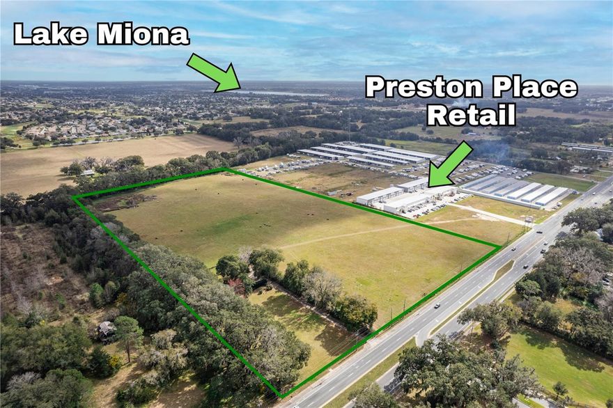 Impressive 23+/- acres right in Oxford, fronting US 301. CH zoning on the front portion 400' deep, then A10C zoning in the rear. Much potential for housing and/or other type development. Wildwood water and sewer hookup is on the property but annexation is still needed. The utility connections were brought under US 301 from Oxford Oaks to accommodate the Preston Place business/storage complex that is contiguous to this property, and can be utilized for this site. The immediate neighborhood includes Oxford Oaks single family neighborhood, Preston Place business park, Multi-family, office, and retail. Excellent visibility with right in/right out access. There is a home, small barn and fencing on the site. DIVISIONS OFFERED. Please see photos.