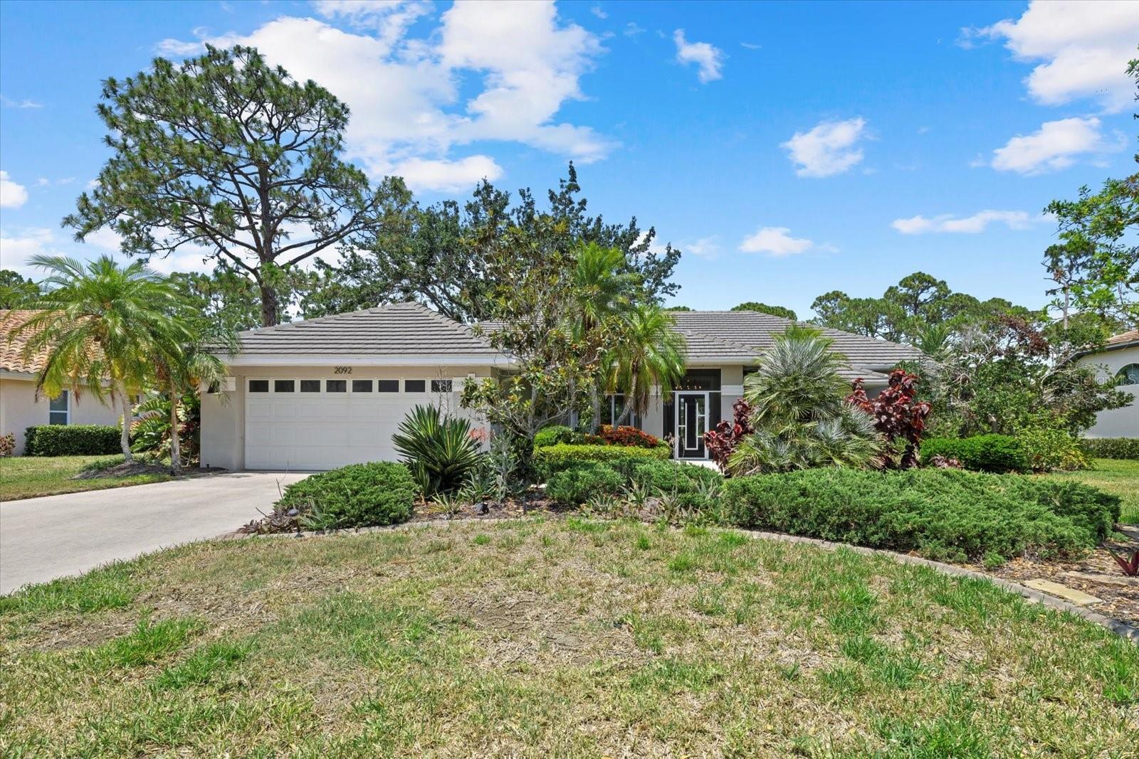 COMMUNITY POOL. MAINTENANCE FREE. COMPLETELY RENOVATED. HURRICANE IMPACT WINDOWS. NEWER ROOF. Welcome to this beautifully UPDATED 3-bedroom, 2-bath home located in the desirable Woodland Trails section of Calusa Lakes. This MAINTENANCE-FREE ENCLAVE offers residents access to a sparkling community pool just minutes from your front door, making it the perfect retreat for easy Florida living. Step inside to discover a thoughtfully renovated home boasting hurricane impact windows (with protection for all sliders), a newer roof (2018), HVAC (2021), and stylish kitchen and bathroom remodels completed in 2022. The home was also re-plumbed in 2005 for added peace of mind. The interior welcomes you with a spacious living room and a formal dining room accented by designer wallpaper and contemporary lighting. The kitchen features quartz countertops, custom wood cabinetry with dovetail drawers, modern fixtures, and an eat-in area that opens seamlessly into a cozy family room with built-in shelving—perfect for entertaining or relaxing evenings at home. The primary suite is a serene escape with sliding glass doors leading to the lanai, a large walk-in closet, and a luxurious spa-style bathroom complete with a stand-alone soaking tub, walk-in shower, private water closet, linen storage, and dual vanities. The split floor plan offers privacy, with two additional bedrooms and a fully renovated guest bath on the opposite side of the home. Additional highlights include a spacious laundry room, an oversized 2-car garage with built-in storage, and nearly all hurricane-rated windows. The community pool, shared only by Woodland Trails residents, is located just a few minute walk from this home, or there is plenty of parking in front. Calusa Lakes is a gated, environmentally conscious community nestled among 460 acres of mature pines and oaks, featuring 28 lakes, a semiprivate 18-hole golf course (with optional membership), tennis courts, and more. Located in Nokomis between Sarasota and Venice, this location offers easy access to I-75, shopping, dining, boating, and the beautiful white sands of Nokomis Beach. Enjoy a lifestyle of comfort, nature, and community in one of Southwest Florida’s most sought-after neighborhoods. Copy and paste the following link for the Luxury Video: https://player.vimeo.com/video/1082173514?badge=0&autopause=0&player_id=0&app_id=58479
