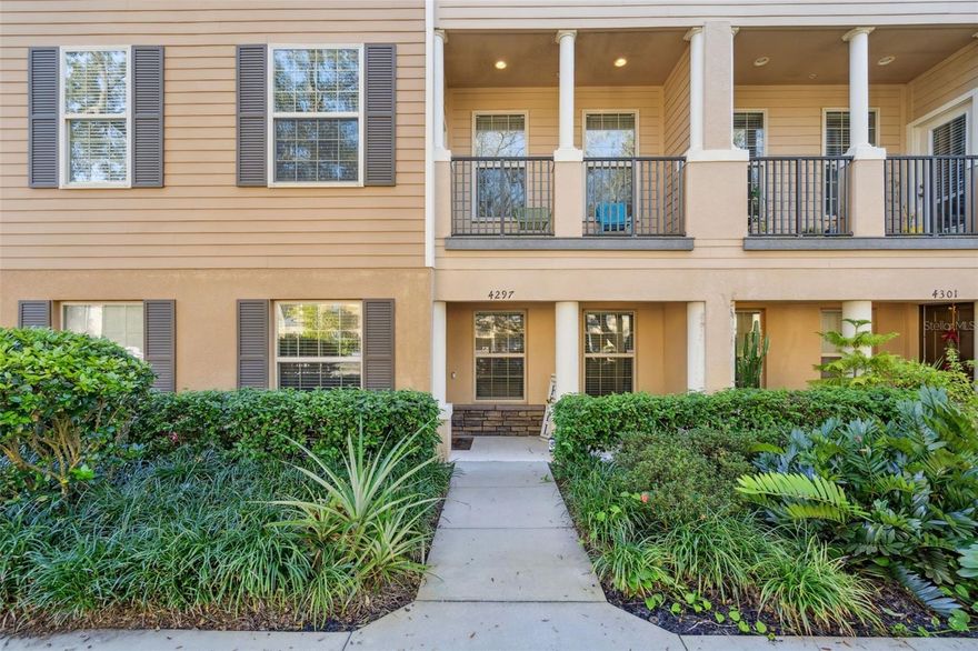 This prime location offers a stunning three-story townhome featuring three bedrooms, two full baths, and two half baths, along with a two-car garage. As you enter the first level, you are welcomed into a casual living space that sets the tone for comfort and relaxation. The second level presents an open layout with a spacious primary living area, a full kitchen equipped with modern stainless steel appliances, an island, and a breakfast bar, providing ample cabinetry space for all your cooking needs. Adjacent to the living area, a den opens up to a private balcony, perfect for enjoying outdoor moments. On the third floor, you will find all three well-sized bedrooms. The master bedroom boasts a private en-suite bath with both a tub and shower, along with a generous walk-in closet. The two additional bedrooms share a conveniently located bathroom. This home also offers a washer and dryer laundry area on the third floor, adding to its practicality. The community amenities include a pool with a cabana, and the HOA is reasonably affordable, covering building maintenance and lawn care, so you can enjoy a hassle-free lifestyle. Located near excellent shopping centers, top-rated schools, major highways, and a variety of restaurants, this property is situated in the desirable area of Lake Mary, making it an ideal place to call home.