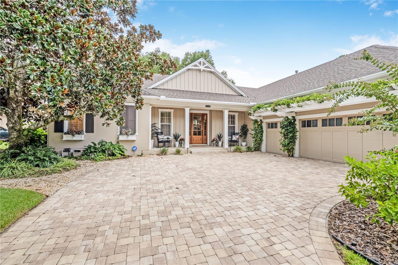 Welcome Home! This turn-key executive residence located on the most private street in Victoria Hills, is perfect for anyone seeking sophistication, comfort, and low-maintenance luxury. The stylish interior, premium finishes, and exceptional indoor-outdoor flow offer both daily pleasure and entertaining appeal. With strong community amenities and a peaceful setting on a cul-de-sac, it truly is the calm retreat and social lifestyle many seek. Single-story living, completely remodeled in 2021, with 4 bedrooms, 3 full baths, and a separate office. A designer's dream! High try ceilings, beautiful wooden beams, crown molding, and a custom sound system bringing entertainment, elegance, and warmth all in one. Luxury finishes include tile and engineered hardwood flooring throughout the open concept floor plan with plenty of natural lighting and gorgeous views of the 4th tee box on the Victoria Hills Golf Course. The kitchen boasts custom cabinetry, quartz countertops, and high-end appliances. After a long day, relax in the Primary Suite of your dreams! Equipped with tray ceilings, a walk-in closet, & an en-suite bathroom with a stand alone tub, gorgeous tiled shower, upgraded finishes, & a luxurious toilet. Yes, I said toilet! Step outside to a serene screened & covered patio overlooking your own private pool with upgraded equipment & spa (2025). Large screen panels allow for a panoramic view of the fenced yard, fire pit, & golf course. Additional major upgrades include Roof (2018), HVAC (2018), Pool Remodel (2021), Screen Enclosure (2023), Water Heater (2023), One-of-a-kind & a must see!