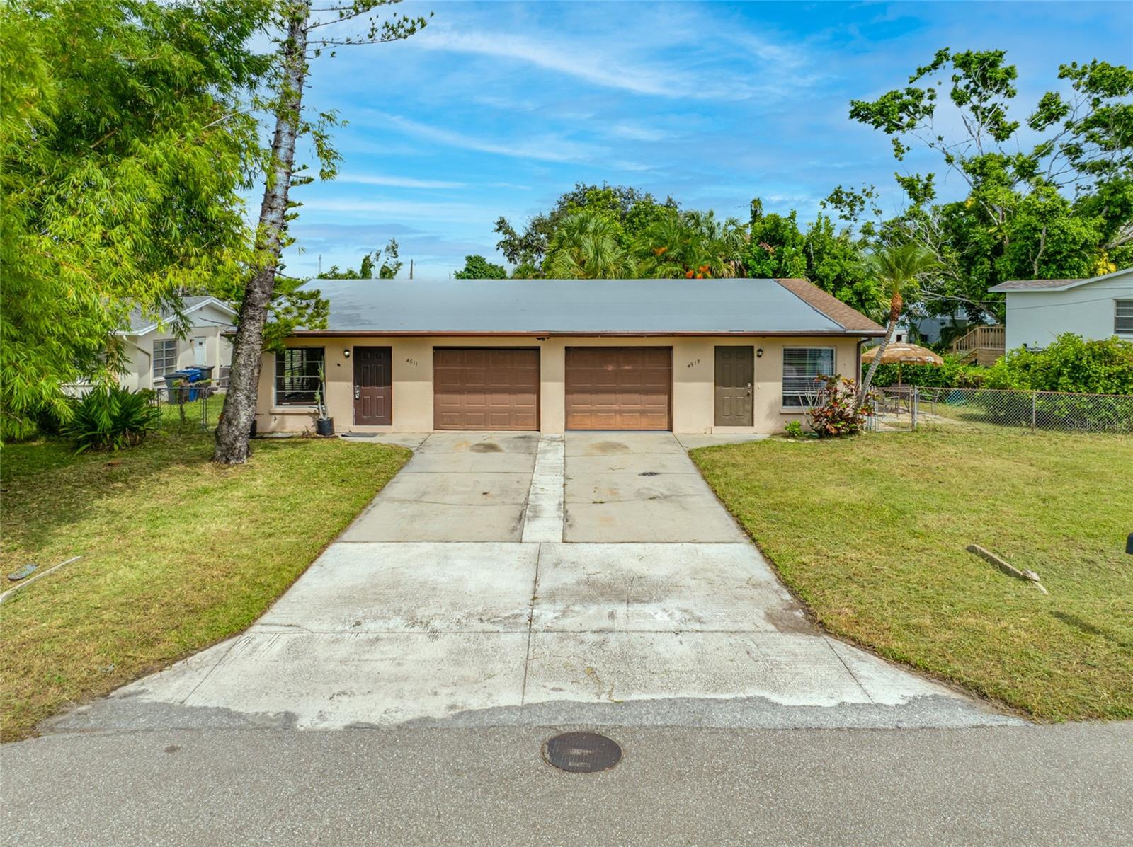 Duplex close to the Gulf and beautiful beaches, live in One Side & Rent the Other! Income Producing Property. This well-maintained duplex offers the perfect blend of comfort and opportunity in Bradenton just right off Cortez Road. Each unit features 2 bedrooms, 1 bathroom, and a spacious layout, ideal for family, guests, or rental income. Whether you’re searching for a primary home with built-in income or a smart investment, this property checks all the boxes. Nestled on a quiet cul-de-sac street with no HOA or deed restrictions, the property offers plenty of parking and a large lot for outdoor living. Recent updates make it easy to move right in while enjoying the benefit of rental income from the second unit. Located just minutes from Anna Maria Island, IMG Academy, SRQ Airport, shopping, and dining, you’ll have quick access to everything the Suncoast lifestyle has to offer. A huge bonus is the seller is installing a New Roof. Enjoy the Florida lifestyle while your property helps pay for itself! Hurry and schedule a private showing today.