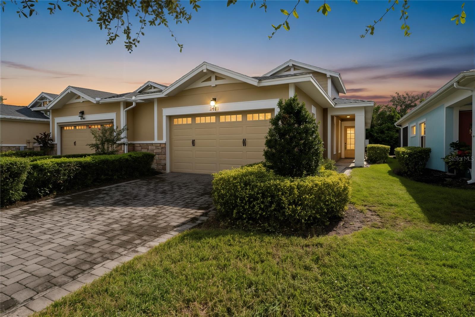 Welcome to Your Dream Home in Del Webb Twin Lakes! Step into this stunning and freshly painted Daytona floor plan located in the highly desirable gated 55+ active lifestyle community of Del Webb Twin Lakes. This breathtaking home blends style, comfort, and functionality, making it the perfect retreat for modern living. Interior Highlights include Spacious & Elegant Design – Gorgeous wood plank flooring and crown molding flow throughout the home, creating a super sharp look. Gourmet Chef’s Kitchen – Featuring 42" custom cabinets with decorative molding, stainless steel appliances, granite countertops, a walk-in pantry, stylish pendant lights, and a chic chandelier—perfect for entertaining! Bright & Open Living Room – Large sliding glass doors open to the screened lanai, complete with a custom ceiling fan, ideal for morning coffee or evening relaxation. Luxurious Primary Suite – Enjoy the tray ceiling, elegant crown molding, soft natural lighting, and a spa-inspired en-suite bath with: Frameless glass shower Designer diamond-patterned tile flooring Oversized showerhead & custom tiling Double vanity with granite countertops, brushed nickel fixtures, and ample cabinetry Spacious carpeted walk-in closet, Additional Living Spaces, Private Study/Den – Perfect as a home office, hobby room, or even a potential third bedroom. Guest Bedroom & Bath – Thoughtfully designed with ceiling fans, faux wood blinds, and stylish finishes for ultimate comfort. Laundry Room – Equipped with lower cabinets, granite countertops, and tile flooring for optimal convenience and storage. Resort-Style Community Living Del Webb Twin Lakes offers world-class amenities designed to keep you active, social, and entertained: Three Pools – A resort-style pool, lap pool, and a third pool by the Carriage House.
20,000 sq. ft. Clubhouse – A beautifully designed hub featuring state-of-the-art facilities.
Fitness & Recreation – Fully equipped fitness center, flex room, tennis courts, pickleball courts, and a putting green.
Outdoor Adventures – Enjoy walking trails, fishing, and even pontoon & Jon boats on scenic Live Oak Lake.
Vibrant Social Life – A calendar full of events, activities, and clubs ensures there’s always something fun to do.