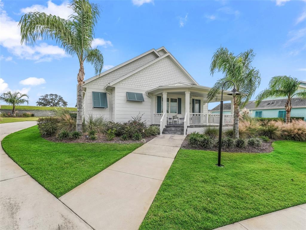 IMPROVED PRICE! THIS HOME IS AN ISLAND GETAWAY THAT YOU DESERVE AND WOULD LOVE. GREEN KEY VILLAGE AN ECO-FRIENDLY COMMUNITY WITH ISLAND FEEL. THIS CERTIFIED FLORIDA GREEN HOME IS A NET ZERO ENERGY MEANING THE ENERGY USED IS CREATED FROM SOLAR PANELS WHICH YOU OWN, IS RENEWABLE ENERGY. THIS HOME FEATURES AN ENERGY RECOVERY VENTILATOR WHICH PROVIDES FRESH CLEAN AIR. DOUBLE PANE WINDOWS OPENFLOOR PLAN WITH 10 FT CEILINGS & TILE IN THE MAIN LIVING AREAS. THIS HOME FEATURES A WELCOMING LARGE OPEN AIR FRONT PORCH FOR ENTERTAINING ON A BEAUTIFUL FLORDIA DAY. AS YOU WALK IN YOU NOTICE THE HEIGHT OF THE CEILINGS AND OPEN CONCEPT. THIS HOME ALSO FEATURES 2 MASTER BEDROOMS AND A 3RD BEDROOM WITH POCKET DOORS, NO CLOSET, IS BEING USED AS AN OFFICE AS IT HAS ITS OWN PRIVATE ENTRANCE. OVERSIZED 2 CAR GARAGE, MUD ROOM AS YOU ENTER FROM GARAGE. EVEN ROOM FOR YOUR OWN POOL, AVAILABLE SPACE IN STAND-UP ATTIC FOR EXTRA STORAGE. LOTS OF AMENITIES, OUTSIDE MAINTANCE INCLUDESD. 5 MINUTES FROM SPANISH SPRING FOR NIGHTLY ENTERTAINMENT AND THEN HOME WITH NO HUSTLE OR BUSTLE, CALL FOR YOUR PRIVATE SHOWING.