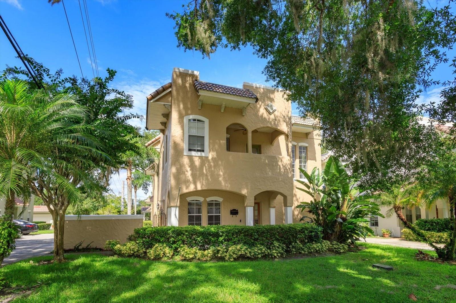 Welcome to this immaculate 3-bedroom, 3-bathroom Mediterranean-style townhome in the highly sought-after community of Atkins Place in College Park. One of only ten units in this charming cul-de-sac, this home offers an open-concept living area, an upstairs bonus loft ideal for a home office or den, and generously sized bedrooms with large walk-in closets. The primary suite boasts a private balcony—perfect for enjoying your morning coffee or evening sunsets. The home also features a two-car garage for secure storage. Step outside to your fenced backyard and paved patio, offering a private retreat for entertaining or relaxing. With access to the community pool shared among residents, it’s the perfect home for you. Experience the perfect blend of comfort, style, and community in this prime College Park location.