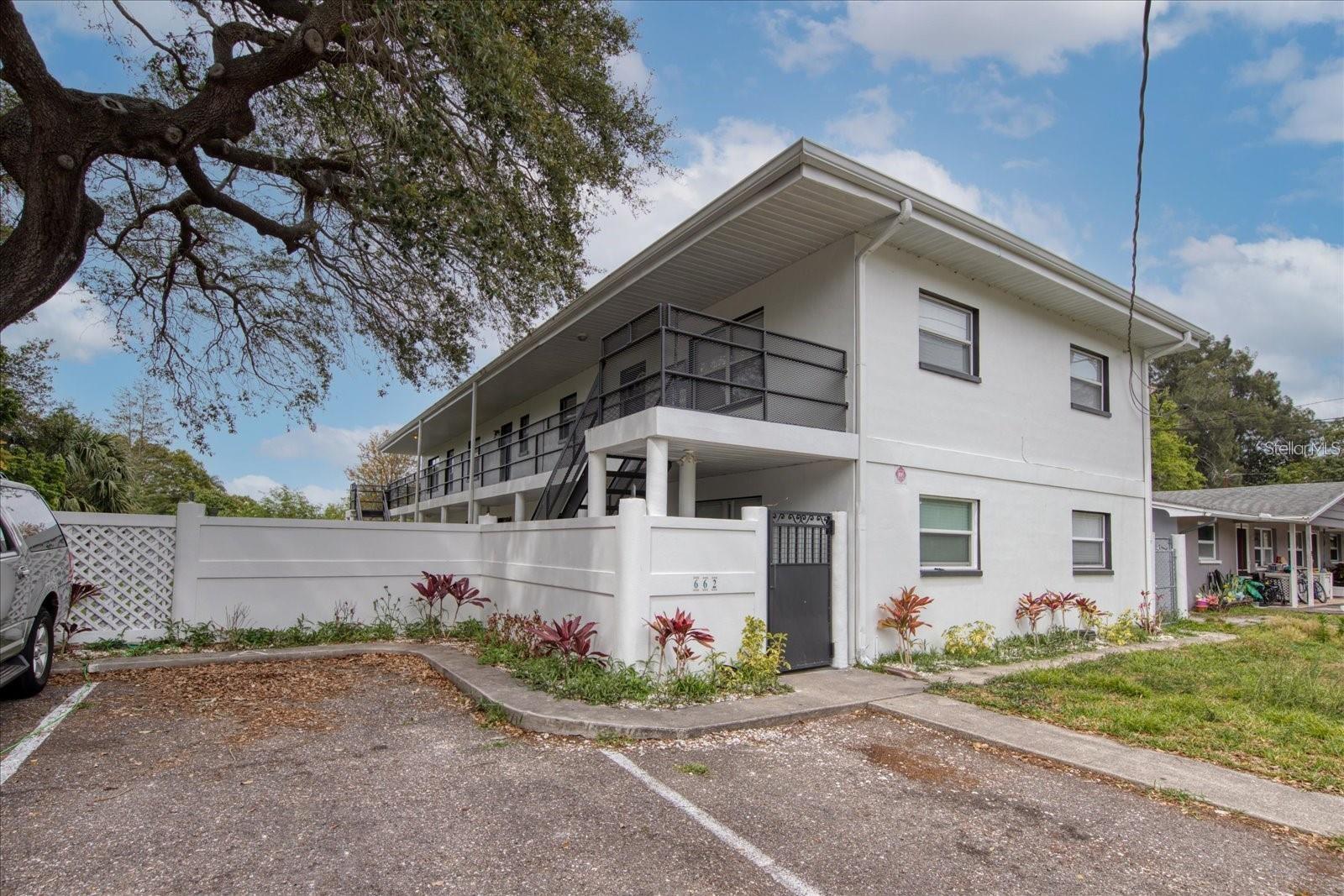 Welcome to this completely updated, spacious home located in the heart of Dunedin. Immediately upon stepping inside, you are embraced by an abundance of natural light, fresh neutral tones, and new vinyl flooring throughout. 662 Union unit 1B offers 2 spacious bedrooms, a washer/dryer, and a large living room. In addition to the impressive floorplan, you will find a huge fenced-in yard and ample parking. Back inside the home, find the updated kitchen with brand new appliances and custom cabinetry. Each of the 2 bedrooms offers a large hanging closet and the same luxury flooring that's found throughout the rest of the unit. This centrally positioned property offers an impeccable locale with every comfort your family could desire including highly-rated schools, easy access to grocery stores, gyms, and so much more. Options are at your fingertips every weekend to choose between sunny days spent at America's highest-rated beaches or exploring all that Tampa Bay and Dunedin have to offer.