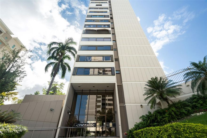 This elegant rental apartment is located in the distinguished El Generalife Condominium, situated at the corner of San Patricio Avenue and Caoba Street in Guaynabo. It features 2 bedrooms and 2 bathrooms spread across 1,060 square feet of living space. Guaynabo is famously known as "The City of the Five Senses," and this building enjoys an enviable location right next to the San Patricio commercial area, a hub for entertainment and shopping in the metro region. Located on the 17th floor, apartment 1704 offers a comfortable living experience with access to a refreshing swimming pool within the complex. Its strategic location puts residents just steps away from shopping centers, cinemas, and a wide variety of dining options, providing a refined and convenient lifestyle. This property is ideal for those seeking the tranquility of a secure home with the advantage of having everything nearby in one of Guaynabo's most vibrant areas.