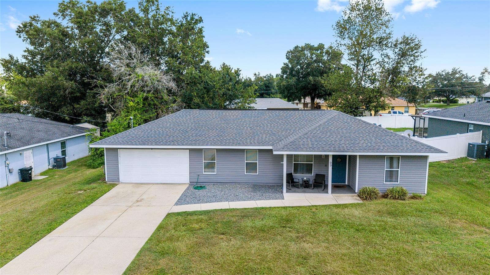 This adorable home offers a split floor plan with fresh interior paint throughout. Enjoy a spacious backyard with a vinyl fence, perfect for pets or entertaining, plus a large screened-in porch for relaxing outdoors. Recent updates include a 2018 roof and a 2022 HVAC system, giving you peace of mind for years to come. The 2-car garage provides plenty of storage, and it’s located in a peaceful cul-de-sac, just a short walk to the greenway entrance. Well-maintained and move-in ready – this one’s a must-see!