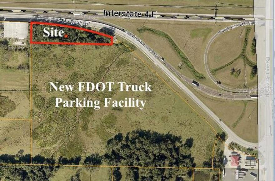 2± Acre Development Tract with 675'±of visibility along I-4. Adjacent to the newly announced FDOT truck rest stop. Ideal for a hotel to compliment the rest stop.