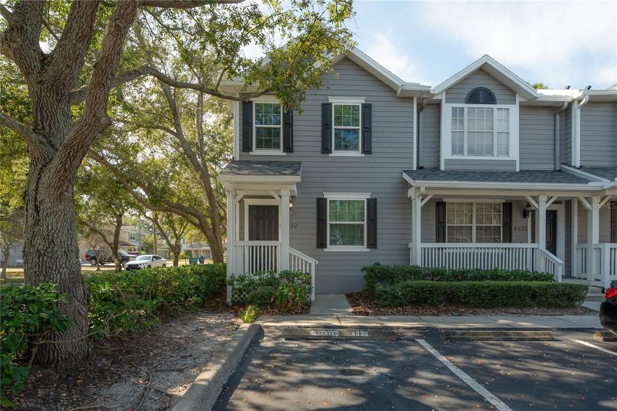 Welcome to Elizabeth Court Townhomes. This beautifully appointed end-unit residence offers 2 bedrooms and 2.5 bathrooms, combining contemporary design with exceptional urban convenience. Thoughtfully arranged, the open and airy floor plan seamlessly connects the spacious living and dining areas, enhanced by elegant wood flooring and abundant natural light. ROOF 2024 

The modern kitchen features tile flooring, stainless steel appliances, generous cabinetry, and an efficient 11' x 11' layout—ideal for both everyday cooking and entertaining guests.

Upstairs, the primary suite serves as a peaceful retreat, offering a 15' x 13' layout, a walk-in closet, and a private ensuite bath. The well-sized second bedroom includes a built-in closet and provides excellent versatility as a guest room, home office, or additional living space.

As a desirable corner unit, this home affords enhanced privacy and a charming covered front porch, perfect for enjoying morning coffee or relaxing in the evening. Additional conveniences include a full-size washer and dryer, one assigned parking space directly in front of the unit, and ample guest parking throughout the community.