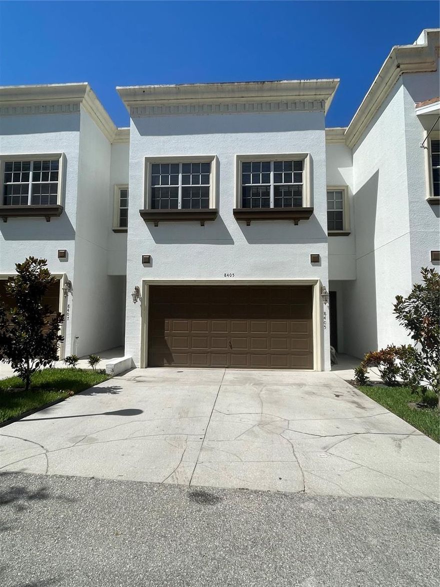 Short Sale. SHORT SALE - Location, location, location! This beautifully maintained 3-bedroom, 2.5-bath townhome with a 2-car garage is perfectly situated near I-75 and USF in the quiet, waterfront community of Marbella. Enjoy modern finishes throughout, including granite countertops, oak cabinetry, hardwood flooring. The open floor plan features high ceilings, a spacious eat-in kitchen with bar seating, and a guest half-bath conveniently located downstairs. Each bedroom includes a walk-in closet, and the expansive master suite offers a double vanity, upgraded walk-in shower, and access to a private balcony overlooking a wooded preserve. The second guest bedroom is oversized with tons of natural light, and the upstairs laundry room is just steps from all three bedrooms. This unit is located just steps from the community pool and cabana, with access to scenic walking trails, river frontage, a large dock, and paddleboard/kayak launch into the Hillsborough River. 
Bring all offers, bank needs to approve price.