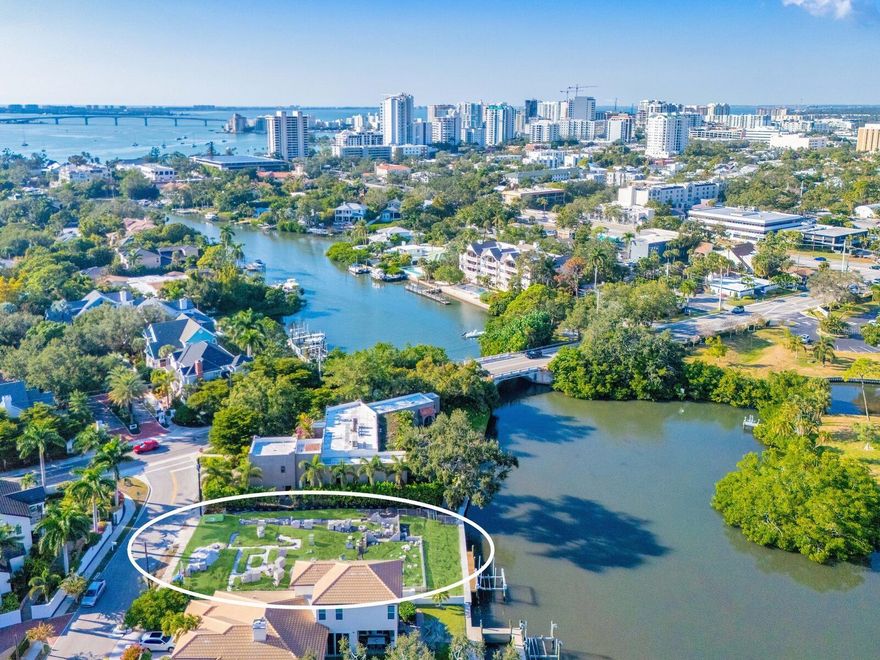 Under Construction. This exceptional, boater’s residence is ideally positioned on Hudson Bayou, designed to impress at every turn. Showcasing the very best of Sarasota’s waterfront lifestyle, the property features outstanding boating amenities, including 80 feet of new concrete seawall and cap, a private dock with lift and davit, and convenient bay and Gulf access beneath two fixed bridges. Spanning 3,906 square feet, the “Callie” model blends modern elegance with effortless livability. From the moment you arrive at 1821 Lincoln Drive, handcrafted iron doors open to a dramatic foyer with soaring ceilings and a striking open staircase. Beyond, captivating sightlines lead through the home to the sparkling pool, lush landscaping, and tranquil bayou. Light-filled interiors highlight refined finishes and distinctive architectural details. The great room, complete with an entertainment wall and formal dining area, is enhanced by a full wall of pocketing glass doors that seamlessly connect indoor and outdoor living spaces. The outdoor retreat is equally impressive, featuring a heated saltwater pool and spa, a covered cooking area, dining space, and additional screened seating—perfect for both lively gatherings and peaceful relaxation. At the heart of the home, the sleek island kitchen boasts high-end appliances, quartz countertops, solid wood cabinetry, and a butler’s pantry. The expansive primary suite occupies the full depth of the home, offering a private sanctuary with a dedicated study, oversized walk-in closet, and a luxurious bath with a freestanding soaking tub and glass-enclosed shower. Additional highlights include a downstairs bonus room with pool bath, a secluded guest suite with private bath, and a planned elevator shaft for easy access to the upper level, where additional ensuite bedrooms and a game room await.
Located in the historic Avondale neighborhood, just south of downtown Sarasota, this home is surrounded by majestic, tree-lined streets and multi-million-dollar estates. It also lies within the highly regarded Southside School District, known for its exceptional academic offerings.
Combining a prime waterfront location, state-of-the-art features, and impeccable design, this residence represents a rare opportunity. Crafted by the award-winning team at Allegra Homes, it stands as a statement of refined living and a lasting investment for the discerning buyer.