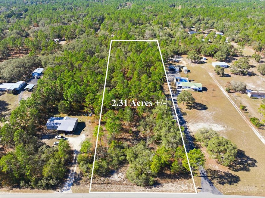 Bring your vision to life on this high and dry 2.31-acre lot zoned A-2 in the peaceful Dunnellon area, offering flexibility to build a custom home and enjoy a more private, spacious lifestyle. With generous acreage, you’ll have room for outdoor living, gardens, workshops, and personal amenities while still being close to everyday conveniences. Dunnellon is loved for its small-town charm and natural beauty. Enjoy the crystal-clear waters of the Rainbow River, KP Hole Park, and nearby springs, perfect for kayaking, tubing, fishing, and soaking up Florida’s outdoor lifestyle. The area also provides easy access to shopping, dining, medical facilities, and major roadways connecting you to Ocala and surrounding areas. Whether you’re building your forever home or securing land for the future, this property offers the ideal combination of freedom, tranquility, and location in one of North Central Florida’s most desirable areas. Call for more details today!!