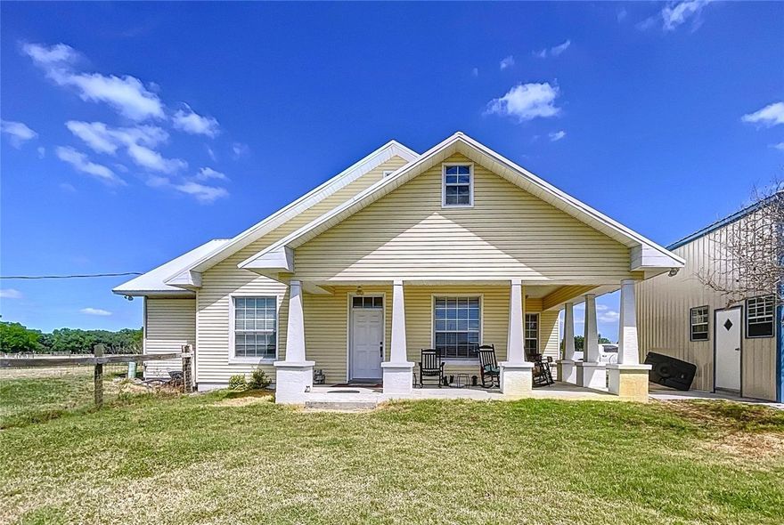 BRING YOUR HORSES! Welcome to 3108 Tom Matthews Rd, a versatile and private property offering space, functionality, and future potential in a growing area of Plant City. The main home is a well-maintained 3-bedroom, 2-bathroom residence with a new AC system, accompanied by a separate 1-bedroom, 2-bath in-law suite complete with full kitchen—ideal for extended family or guests. PLUS home has an ASSUMABLE mortgage at 2.5 percent interest... Call for more info!
Enjoy the lanai-enclosed, heated, salt inground pool installed in 2023, perfect for year-round relaxation. The property features a newly constructed oversized metal RV garage and workshop with electric, completed in 2022, providing additional parking or workspace options. 
For those with agricultural or equestrian interests, the land includes three barns—two large barns with three stalls each, tack rooms, hay storage, and full water and electric connections, plus a smaller barn with two and a half bays ideal for small livestock or storage. Current owners have ran a successful Horse Boarding business on site - you can do the same!
A new well pump was installed in 2024, and the entire property is secured with an electric gate, fence, and monitored by security cameras. 
There is ample room for recreational vehicles and equipment, and the parcel includes the option to build an additional dwelling up to 900 square feet. Located in a peaceful, rural setting, yet close enough to city conveniences, this property also benefits from new development happening in and around this area of Plant City, making it a smart investment for both lifestyle and long-term value.