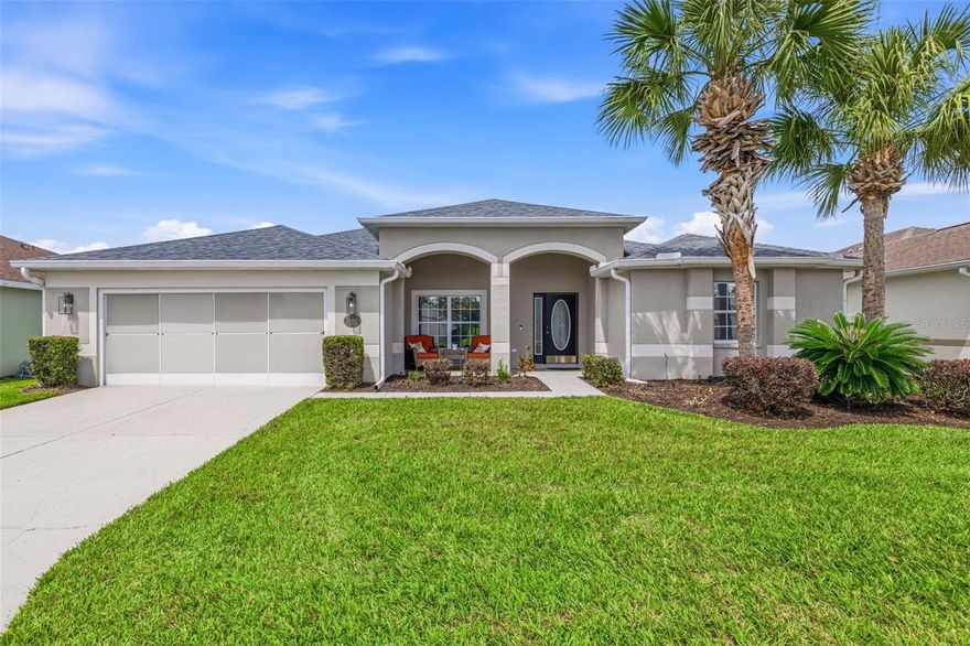 TURNKEY POND VIEW RETREAT! NEW ROOF, NEW A/C UNIT & A NEW WATER HEATER, FULLY FURNISHED WITH GOLF CART. JUST BRING YOUR SUITCASE! Your Florida dream home starts the moment you walk through the door. This stunning Grand Cypress model in the guard-gated 55+ community of Tampa Bay Golf & Country Club sits on a premium pond-view lot, delivering breathtaking water views from your living areas and lanai. Everything is included with tasteful furniture, curated art, decor, kitchenware, & linens, everything you need for immediate comfort! No furniture shopping, no waiting for deliveries, no hassle! The included golf cart makes it effortless to cruise to the clubhouse, restaurant, pub, pools, pro shop, fitness center, and dog parks, all within the community's golf-cart-friendly streets! So just unpack, pour a glass of wine, and watch the sunset over the water. This is move-in-ready redefined! The thoughtfully maintained 3-bedroom, 2-bathroom residence offers approximately 1,749 square feet of living space with an open floor plan designed for easy Florida living. The split-bedroom layout provides privacy for guests, while a spacious great room and formal dining room flow seamlessly into the kitchen, dinette, and large family room combo! Tampa Bay Golf And Country Club offers an unmatched 55+resort lifestyle with 27 holes of championship golf, a 15,000 sq ft clubhouse, entertainment, pools, tennis, and pickleball courts, bar & grill, library, billiards, fitness center, dog parks, community center, clubs, keeping your social calendar packed! The HOA covers lawn care, cable TV, internet, amenities, and guard-gated for peace of mind! Ideally located near AdventHealth, BayCare medical facilities, Wiregrass Mall, Tampa Premium Outlets, and with easy access to I-75, Tampa International Airport, and Florida's world-famous Gulf beaches. This is the total package: a premium lot, premium condition, and a premium lifestyle. Homes like this don't last, so schedule your private showing today!