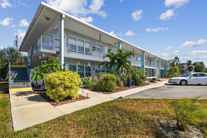 Step into style and peace of mind with this beautifully updated TOP FLOOR condo in the desirable Clearview Oaks 55 plus community. Professionally designed and truly move in ready, this 2 bedroom 1 bath home features newer flooring and paint, an updated bathroom, and thoughtful finishing touches throughout. 

Higher ceilings exclusive to top floor units create a bright and open feel with abundant natural light, along with peaceful views of the creek and surrounding neighborhood rather than another building. Enjoy worry free living with a FULLY FUNDED HOA, helping keep monthly fees comparatively low. Even during last years storms, residents never flooded or lost power. The monthly condo fee includes internet, cable, water, sewer, trash, building insurance, roof and exterior maintenance, and grounds maintenance. 

Additional highlights include a 2020 HVAC system with approximately 5 years of warranty remaining, a newer water heater, abundant storage, assigned parking, and ample guest parking just steps from the front door. Clearview Oaks is a PET FRIENDLY and well maintained community offering beautiful courtyards, mature trees, a small pond, shuffleboard, and a clubhouse with organized activities. Ideally located in northwest St Petersburg, just minutes from downtown, Tyrone Mall, shopping, dining, entertainment, and award winning Gulf beaches, this condo is ideal as a full time residence or seasonal Florida retreat. 

Schedule your in person or virtual showing today.