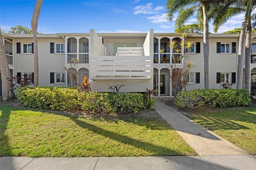 Welcome to this inviting ground-floor 1-bedroom, 1-bath condo ideally located within walking distance of all that downtown Sarasota has to offer. This well-maintained unit features tile flooring throughout, creating a clean, low-maintenance living space ready for immediate enjoyment.

The community has recently upgraded the laundry facilities with brand-new washers and dryers, and the unit includes its own assigned parking space, along with guest parking on-site for added convenience.

Whether you're looking for a weekend getaway, full-time residence, or investment opportunity, this condo checks all the boxes with a strong long-term rental history and move-in-ready condition.

Designed by Ruth Richmond, these unique residences maximize space and charm, featuring arched architectural details, a sliding glass door, and walk-in closets, making the home feel larger than its footprint.

Location truly sets this property apart. Situated at the corner of Ringling Blvd. and Shade Ave, you're just 0.1 miles from Payne Park, where you'll find tennis courts, the Legacy Trail, disc golf, café, and scenic green space. Plus, you're within one mile of downtown Sarasota and the bayfront, offering incredible dining, shopping, entertainment, and nightlife. Local favorites like Shamrock Pub and many other restaurants are just minutes away.

Perfect for investors, seasonal residents, or anyone looking to enjoy the Sarasota lifestyle.